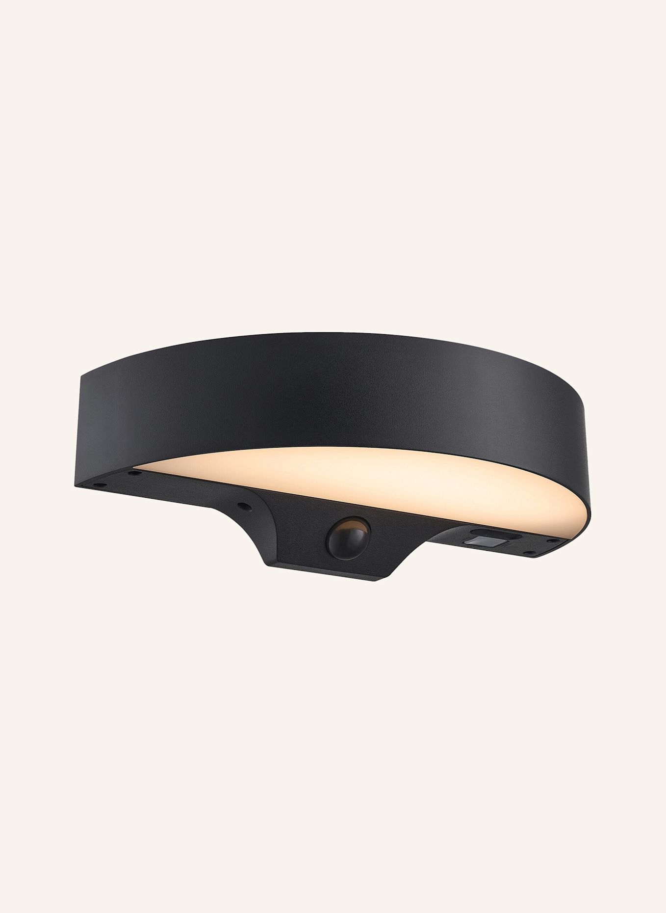 nordlux Wandleuchte MONAY ROUND SOLAR: SCHWARZ