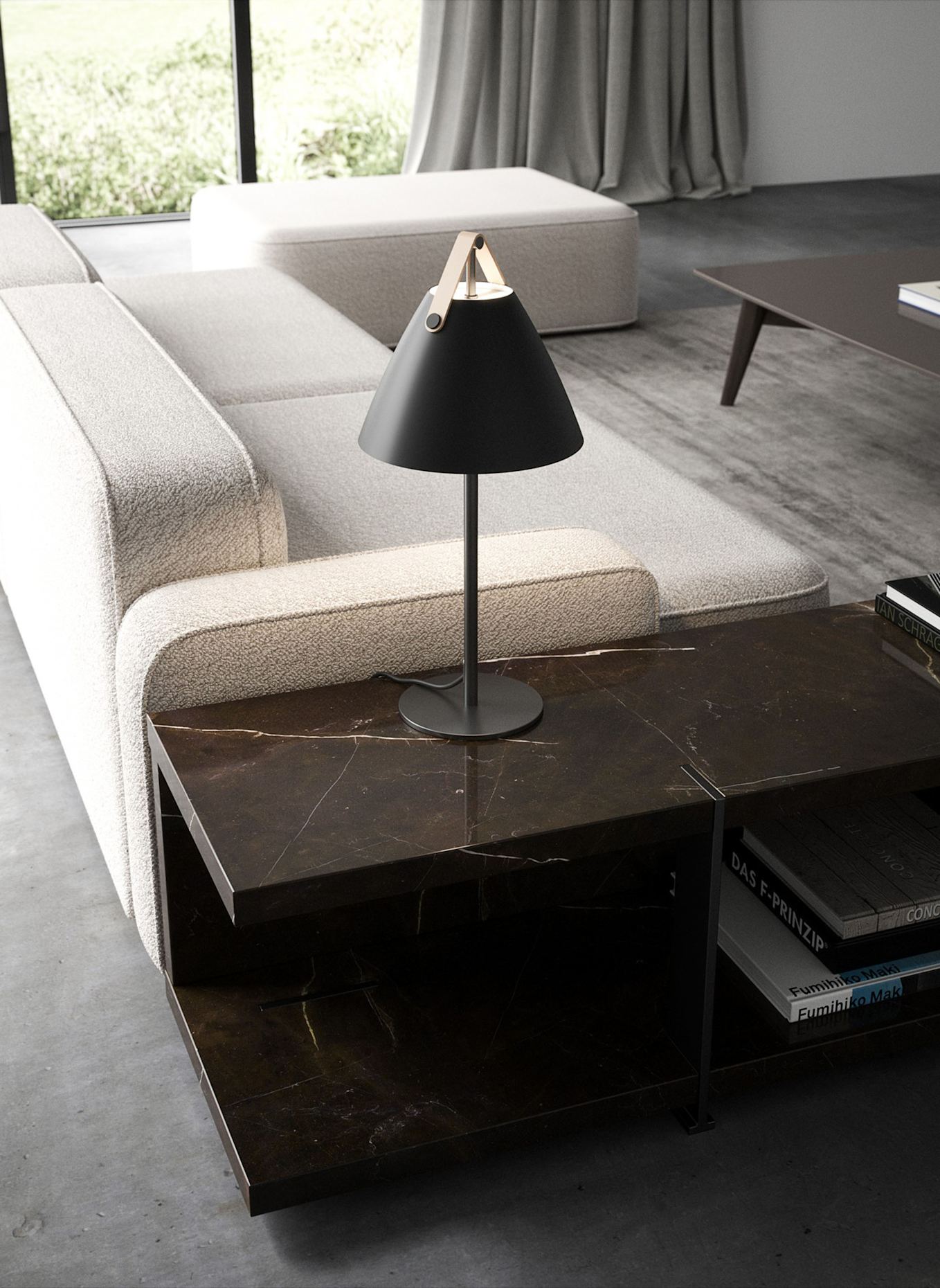 dftp Tischlampe STRAP: SCHWARZ