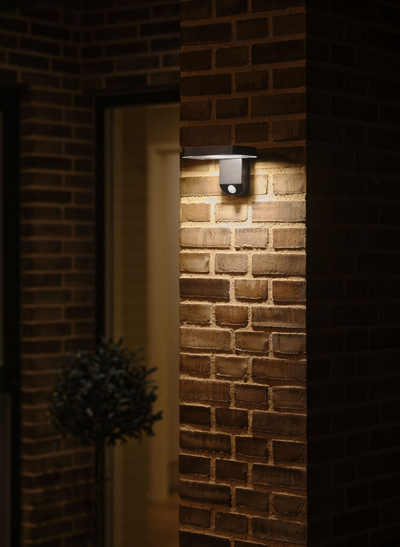 nordlux Wandleuchte RICA SQUARE SOLAR: SCHWARZ