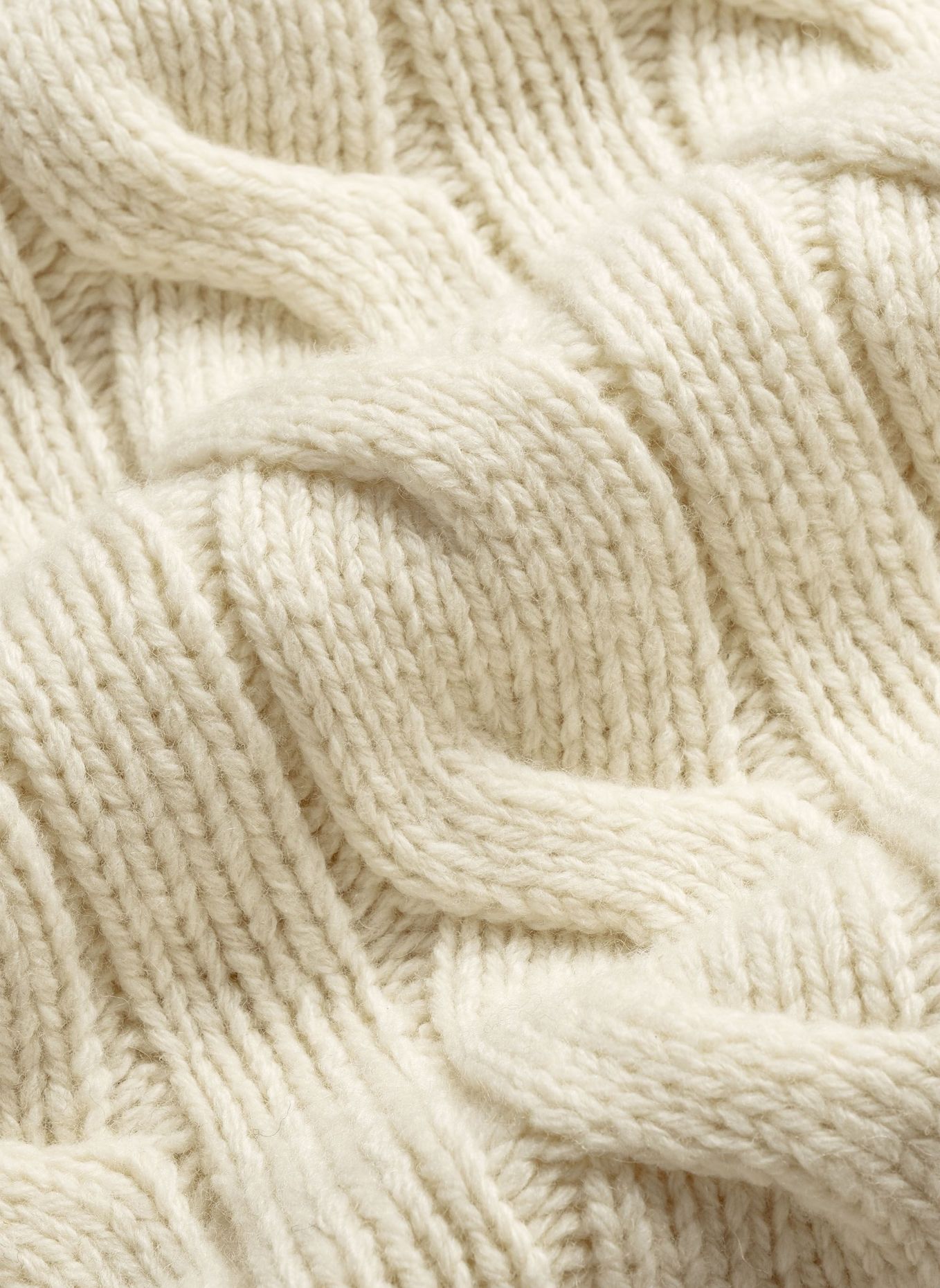 MR MARVIS Pullover THE CABLE KNIT PULLOVER: WEISS