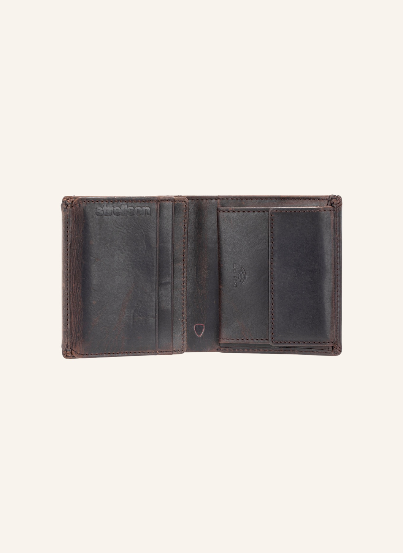 STRELLSON Billfold CAMDEN HENDRIX: DUNKELBRAUN