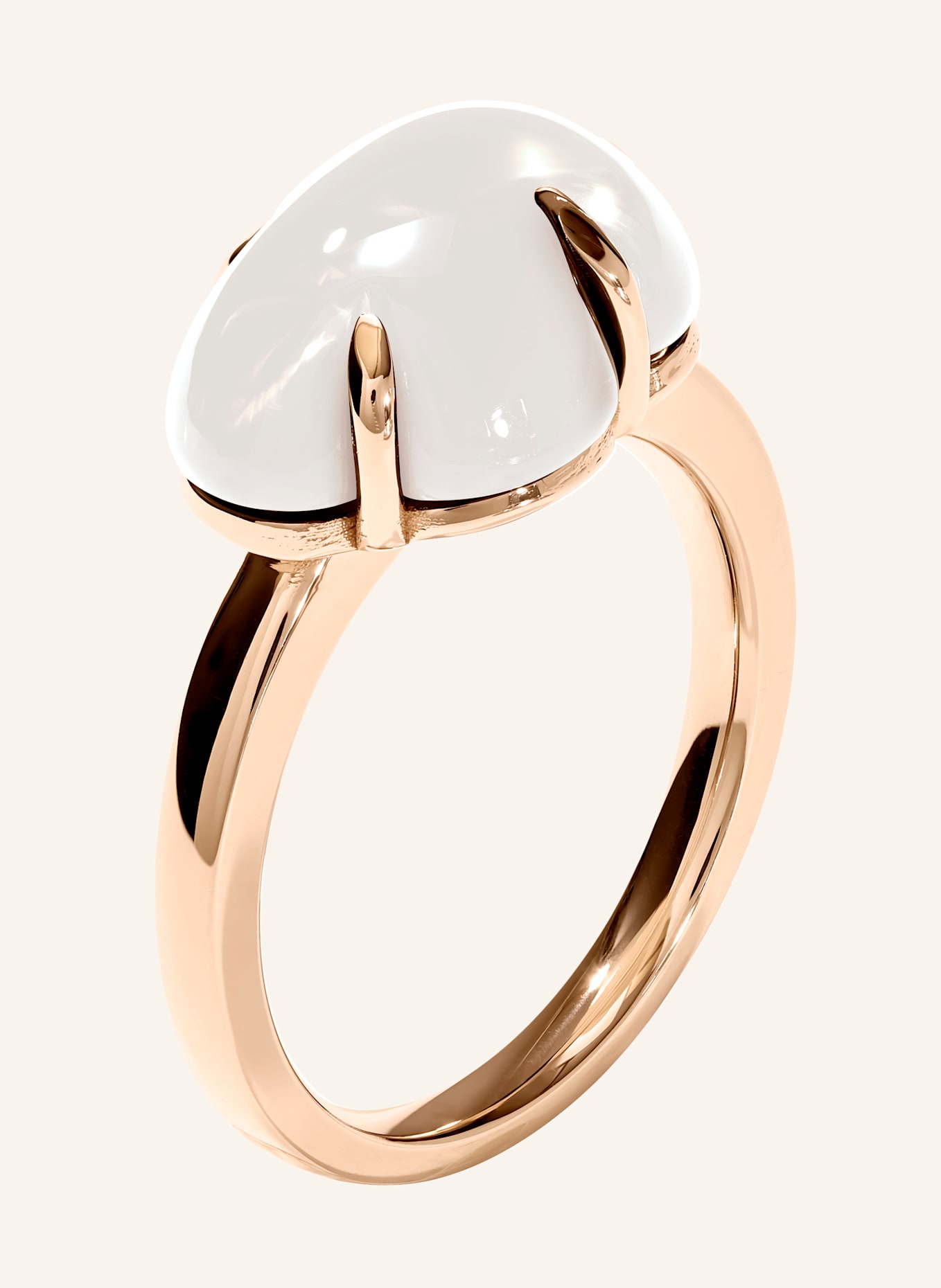 VIERI Ring WOLKE MILCHQUARZ: ROSÉGOLD