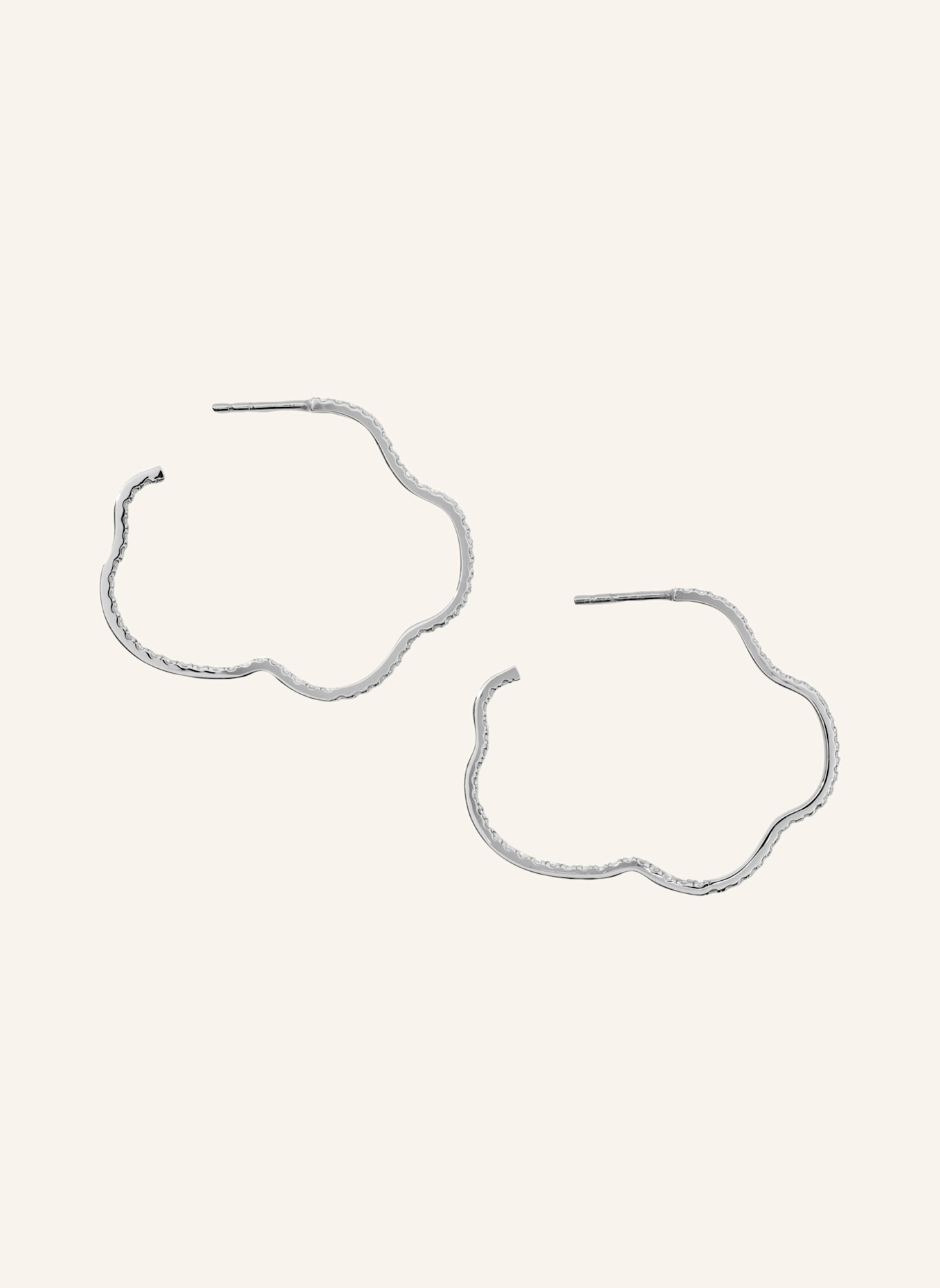 VIERI Ohrring WOLKEN BRILLANTEN PAVÉ: WEISSGOLD