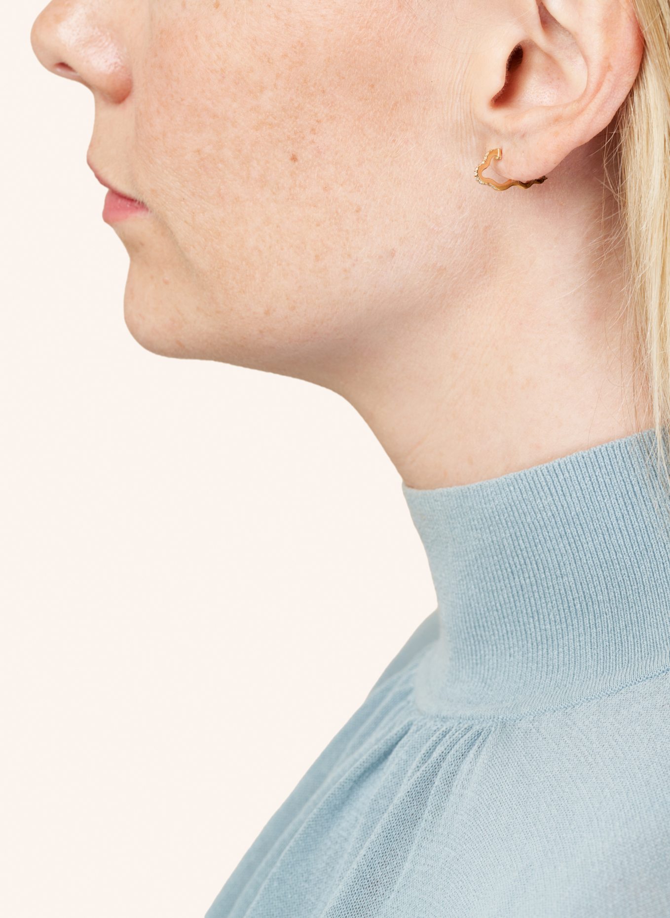 VIERI Ohrring WOLKEN BRILLANTEN PAVÉ KLEIN: GOLD