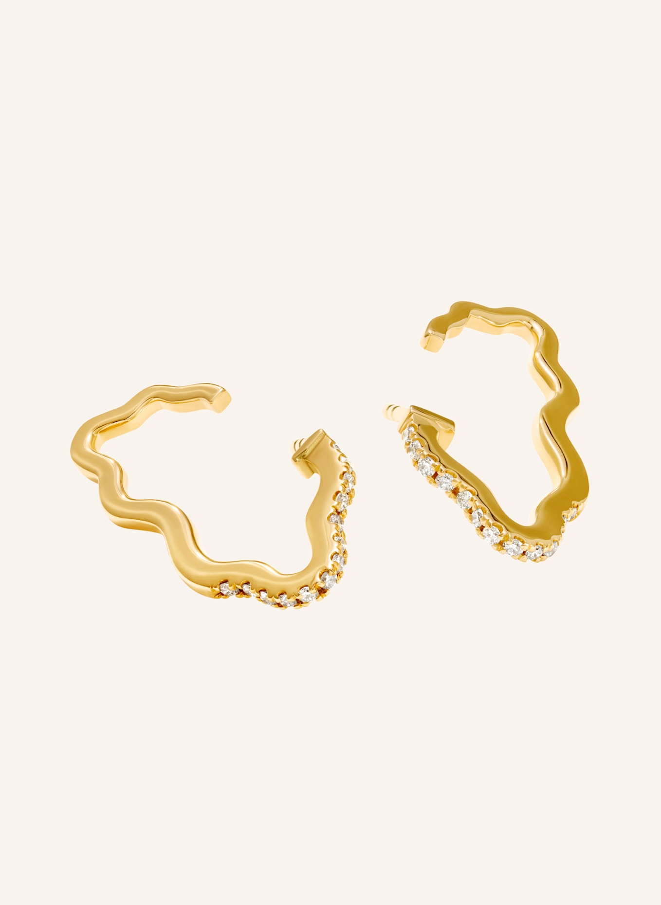 VIERI Ohrring WOLKEN BRILLANTEN PAVÉ KLEIN: GOLD