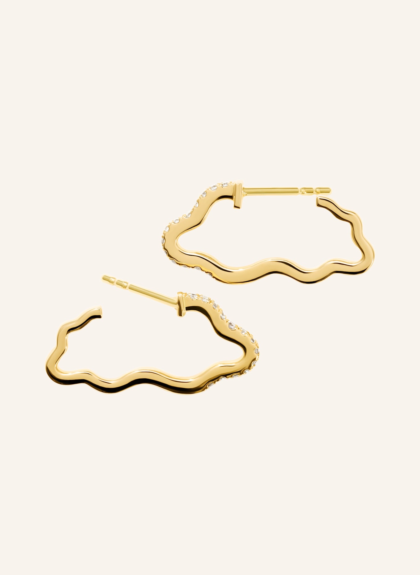 VIERI Ohrring WOLKEN BRILLANTEN PAVÉ KLEIN: GOLD