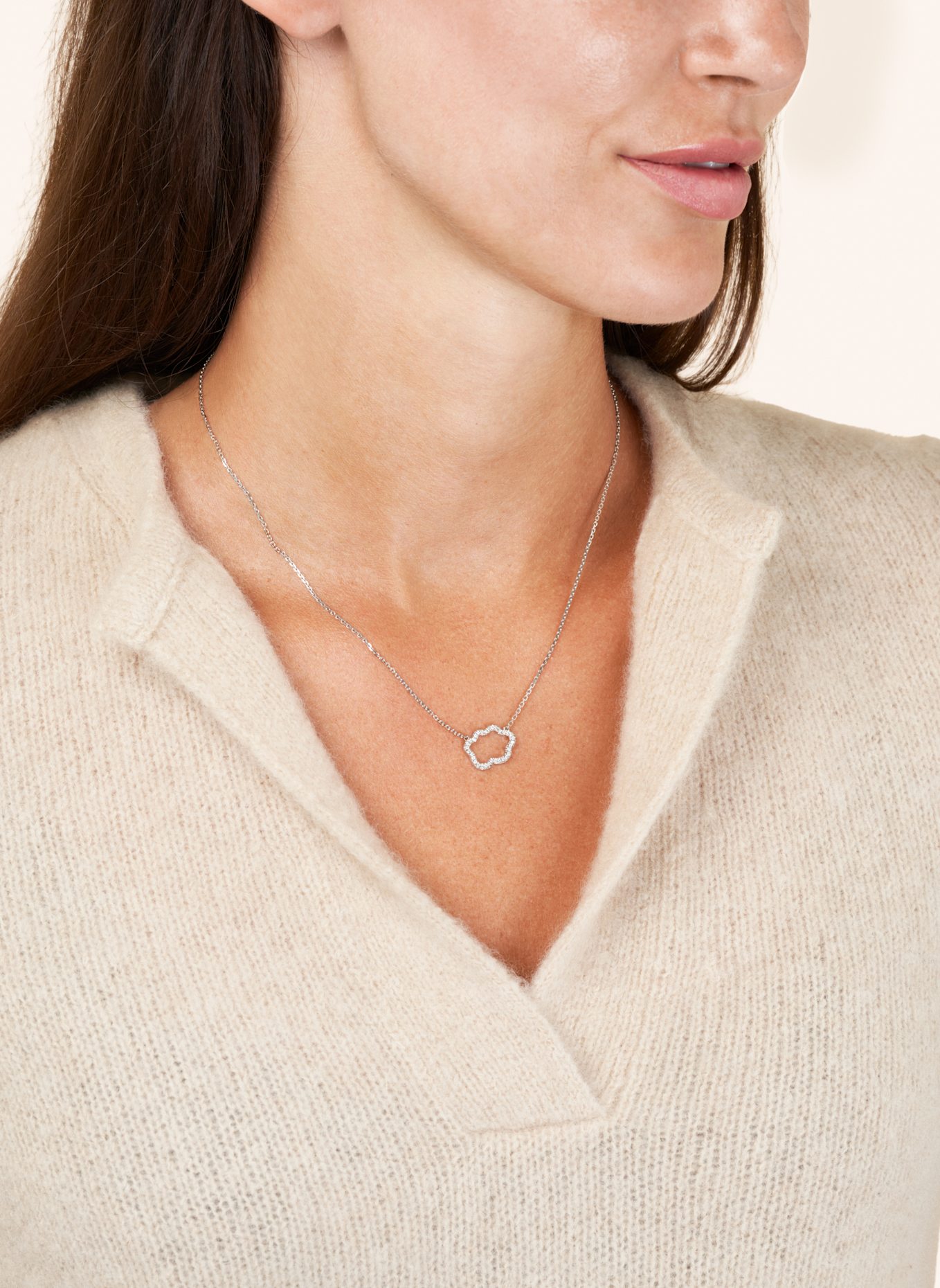 VIERI Kette WOLKE SILHOUETTE BRILLANTEN: WEISSGOLD