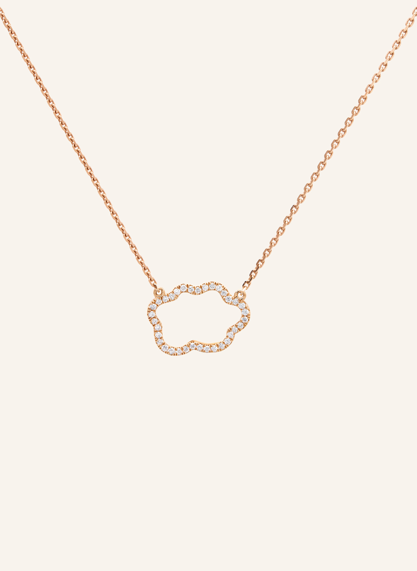 VIERI Kette WOLKE SILHOUETTE BRILLANTEN: ROSÉGOLD