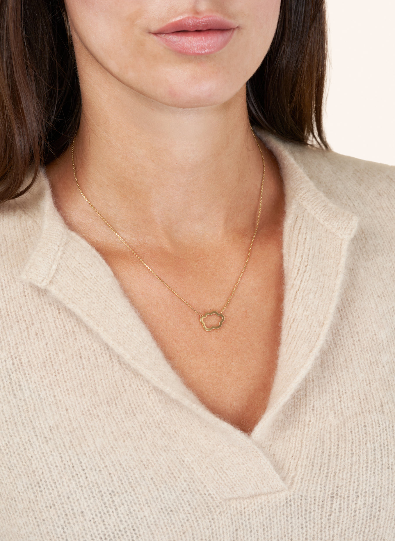 VIERI Kette WOLKE SILHOUETTE GOLD: GOLD