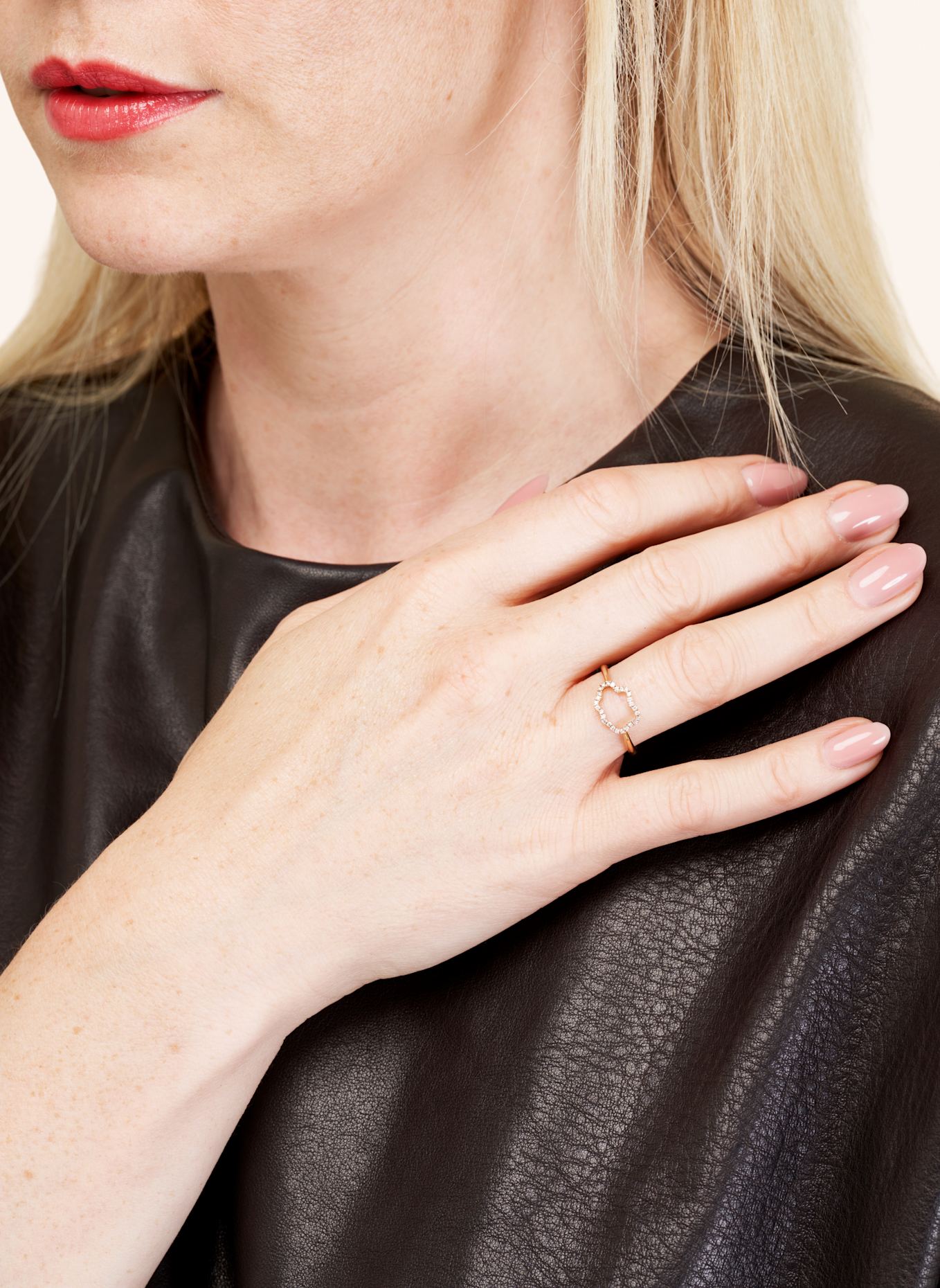 VIERI Ring WOLKE SILHOUETTE BRILLANTEN: ROSÉGOLD