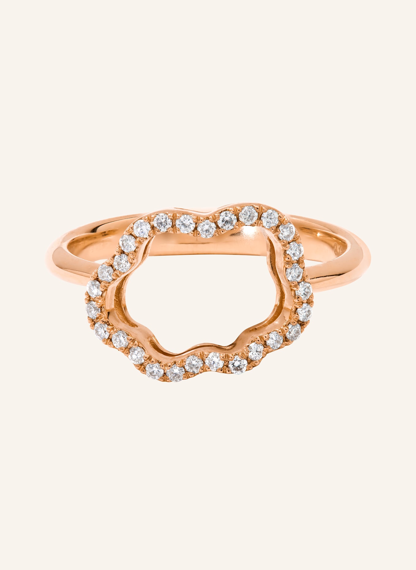 VIERI Ring WOLKE SILHOUETTE BRILLANTEN: ROSÉGOLD