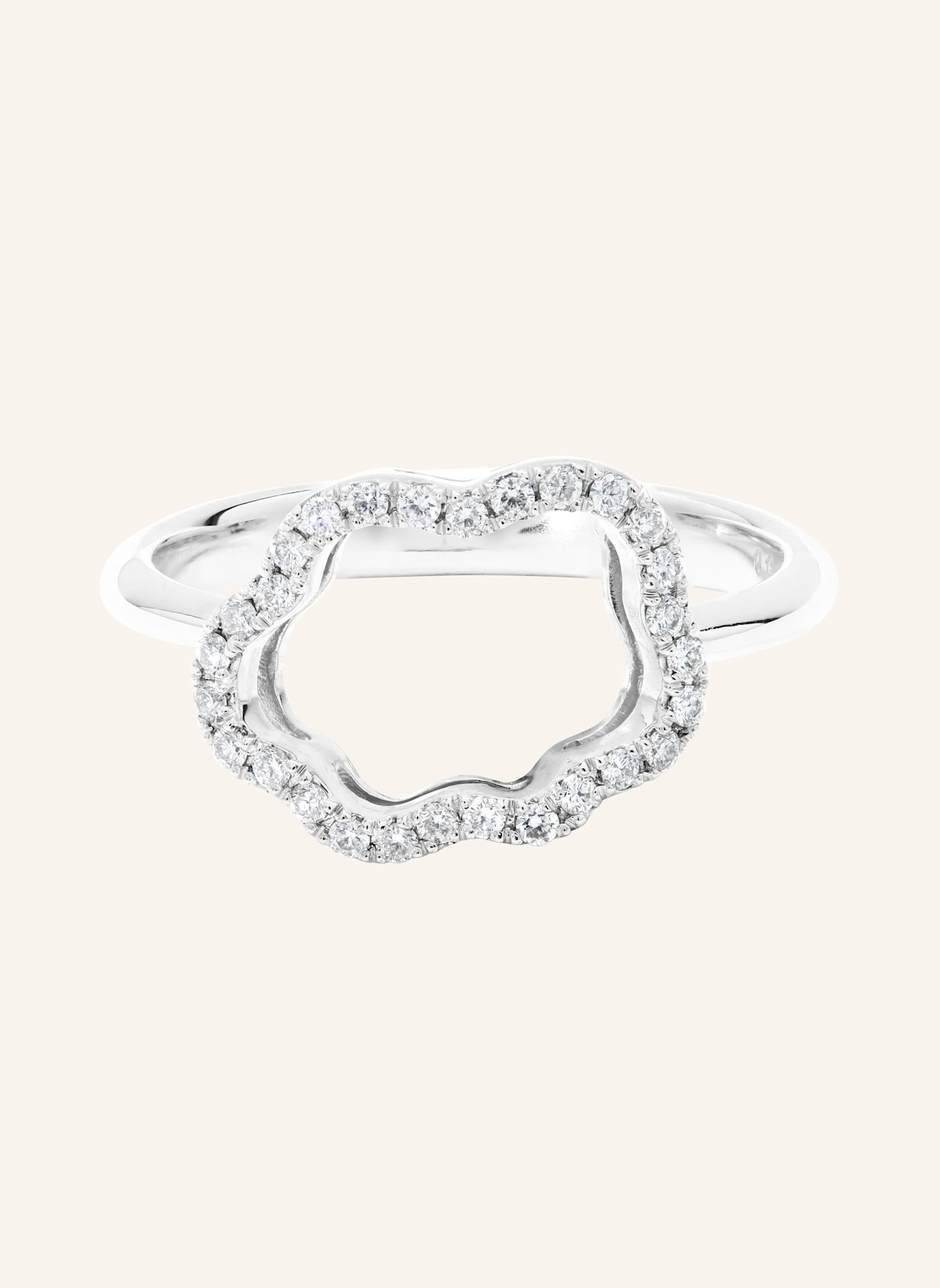 VIERI Ring WOLKE SILHOUETTE BRILLANTEN: WEISSGOLD