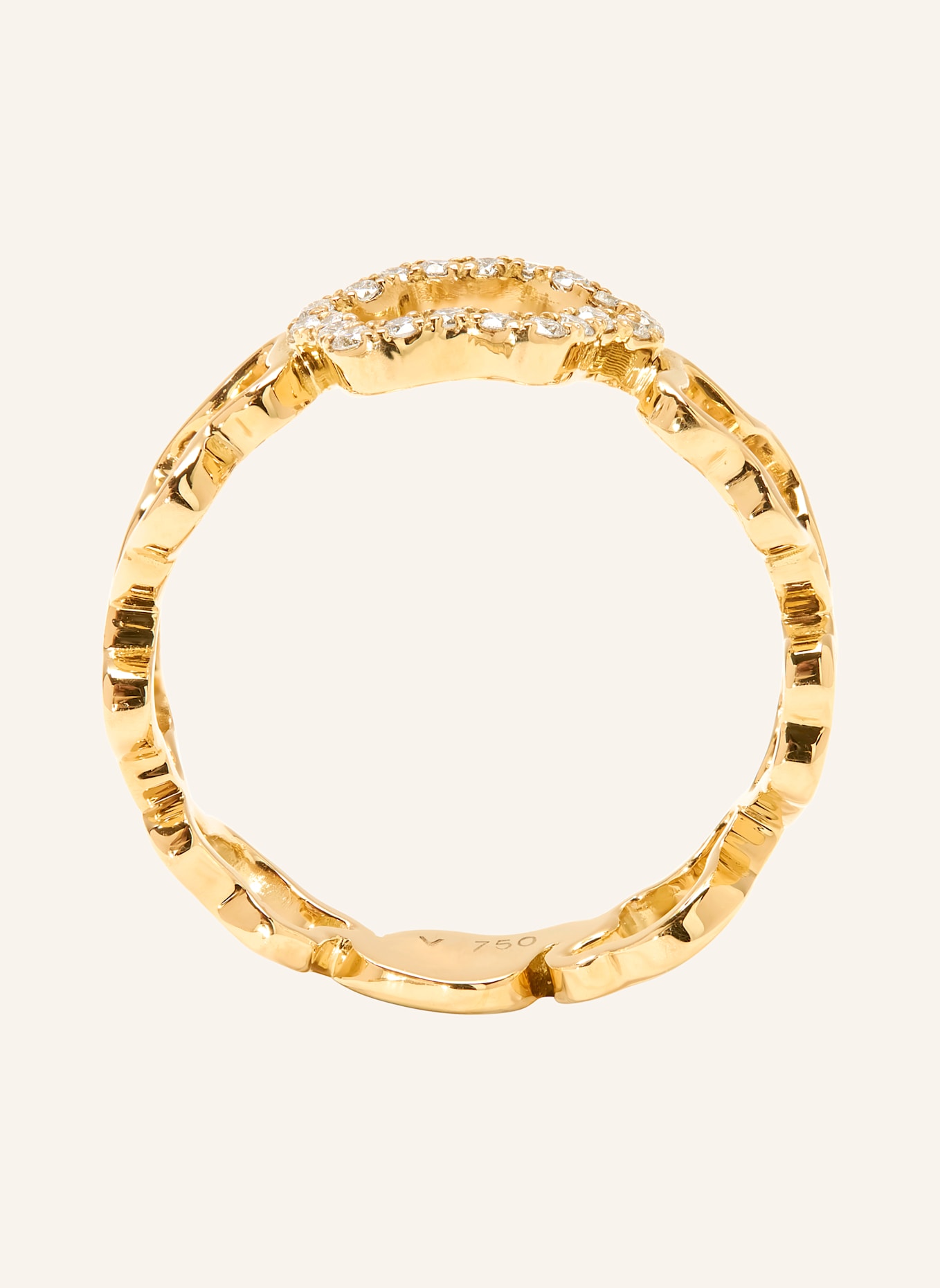 VIERI Ring WOLKEN SILHOUETTEN BRILLANTEN: GOLD