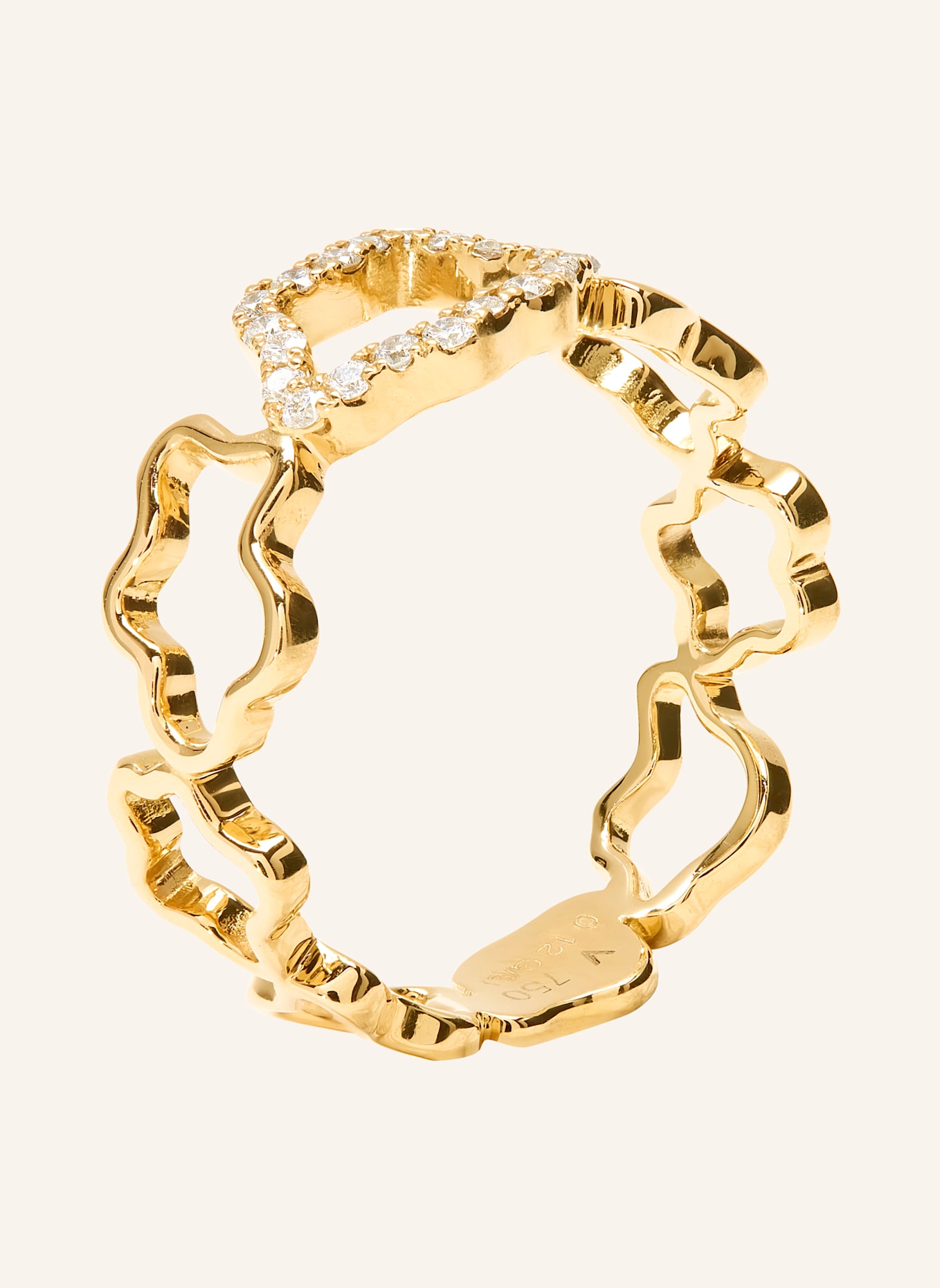 VIERI Ring WOLKEN SILHOUETTEN BRILLANTEN: GOLD