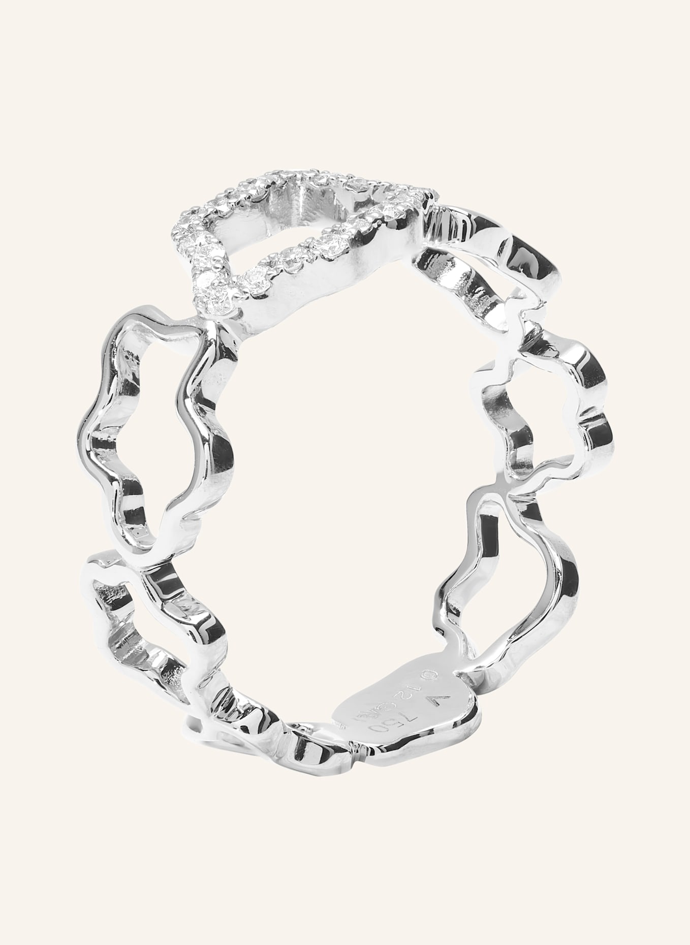VIERI Ring WOLKEN SILHOUETTEN BRILLANTEN: WEISSGOLD