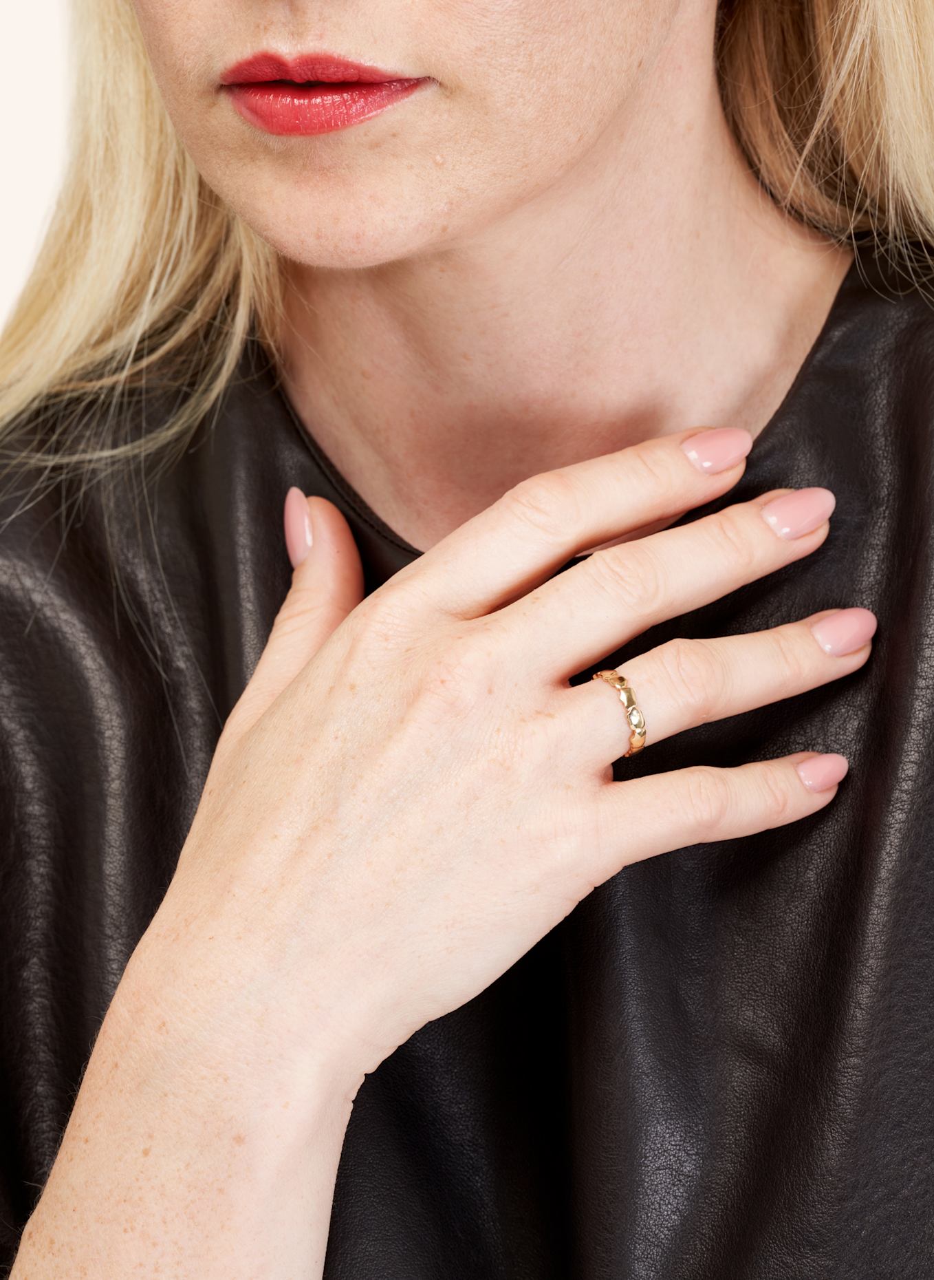 VIERI Ring WOLKEN SILHOUETTEN MARKANT: GOLD