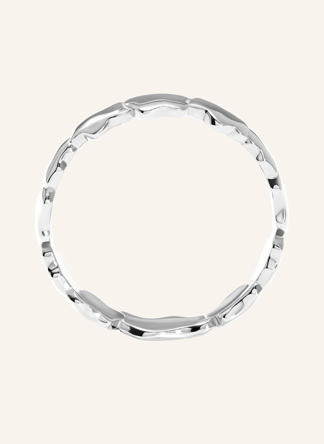 VIERI Ring WOLKEN SILHOUETTEN MARKANT: WEISSGOLD