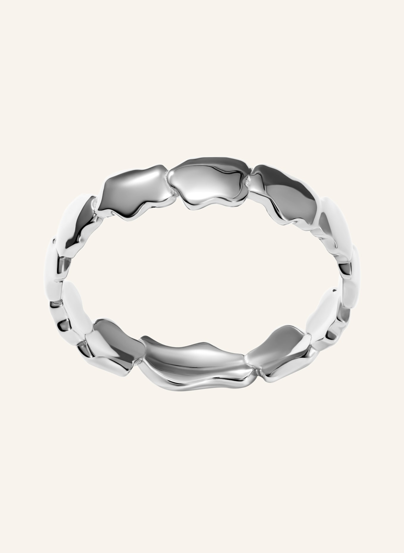 VIERI Ring WOLKEN SILHOUETTEN MARKANT: WEISSGOLD