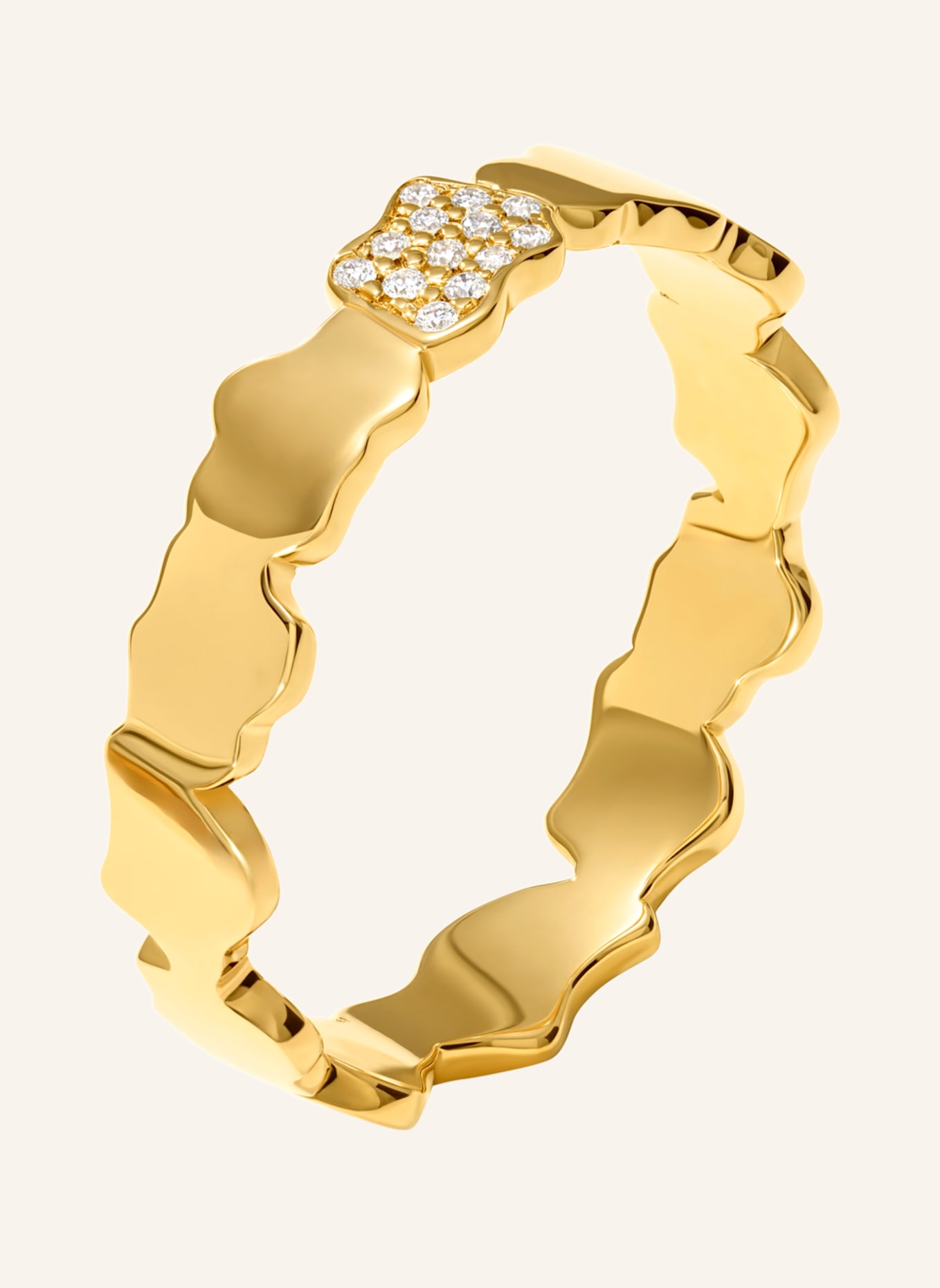 VIERI Ring WOLKEN SILHOUETTEN GOLD BRILLANTEN: GOLD