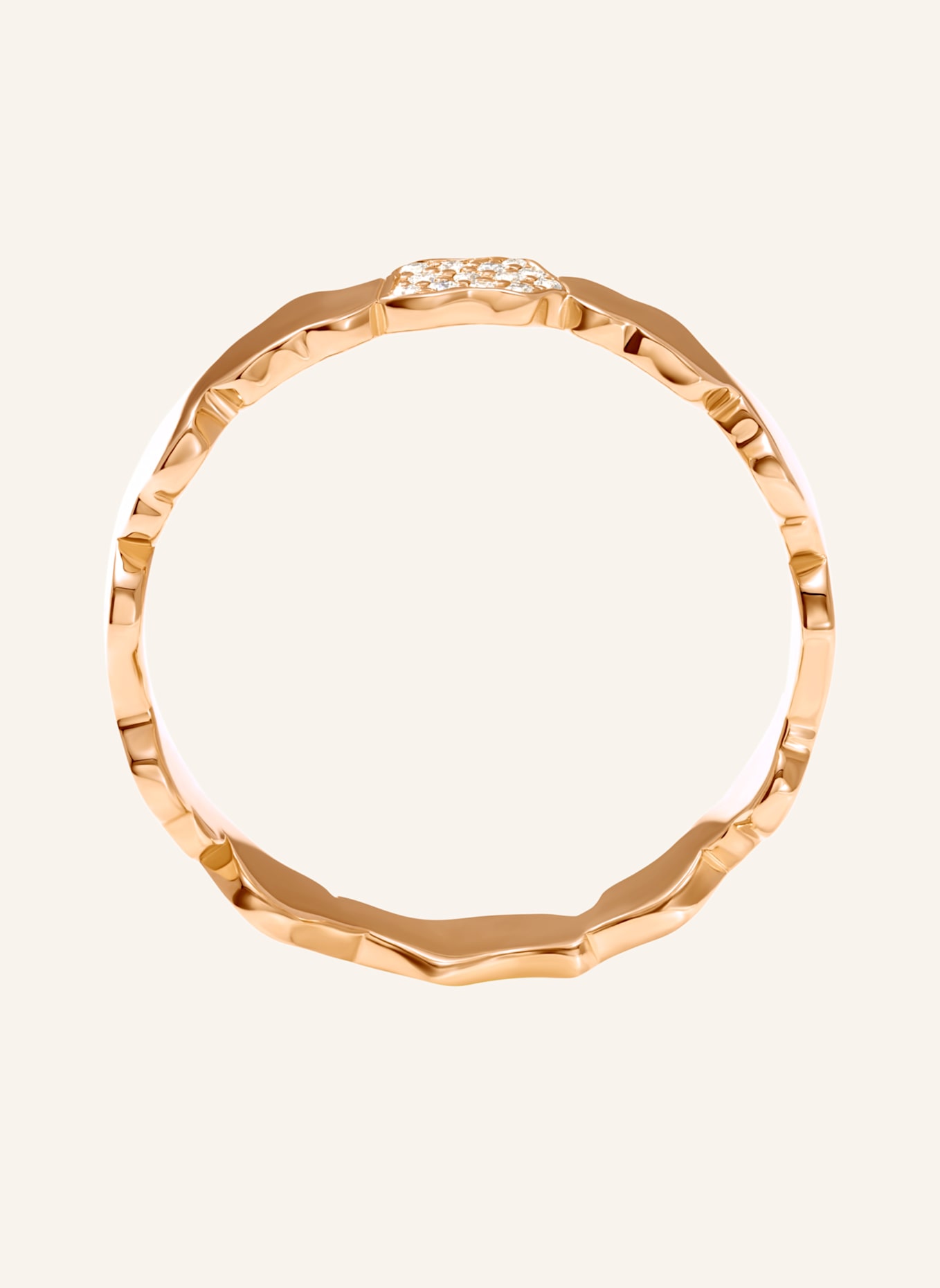 VIERI Ring WOLKEN SILHOUETTEN GOLD BRILLANTEN: ROSÉGOLD
