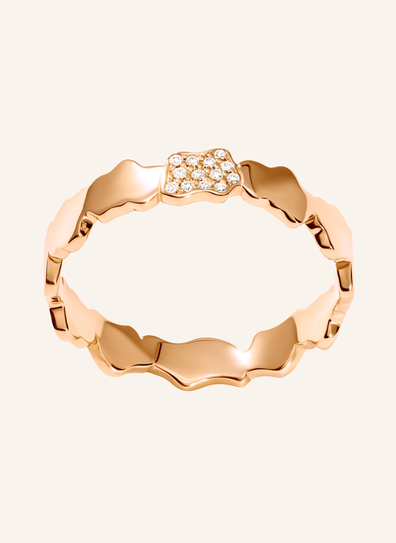 VIERI Ring WOLKEN SILHOUETTEN GOLD BRILLANTEN: ROSÉGOLD