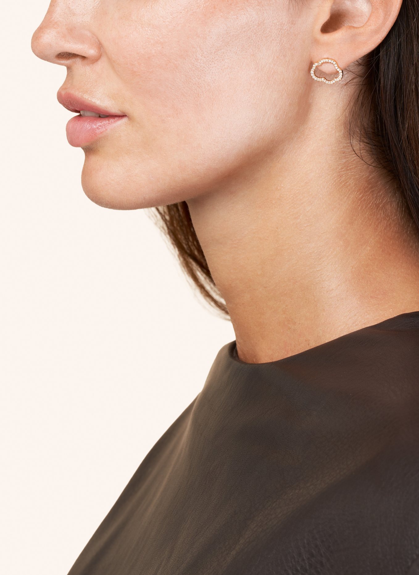 VIERI Ohrstecker WOLKE BRILLANTEN PAVÉ: GOLD