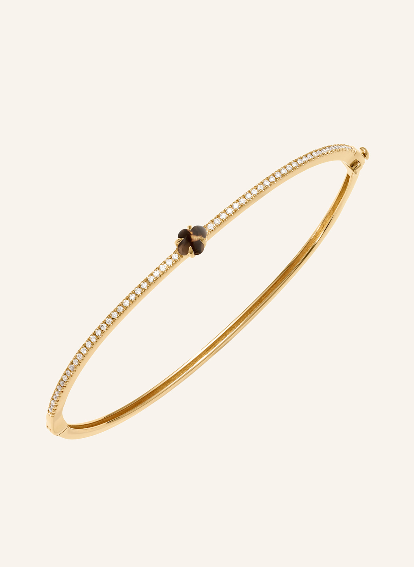 VIERI Armreif WOLKE RAUCHQUARZ BRILLANT PAVÉ: GOLD