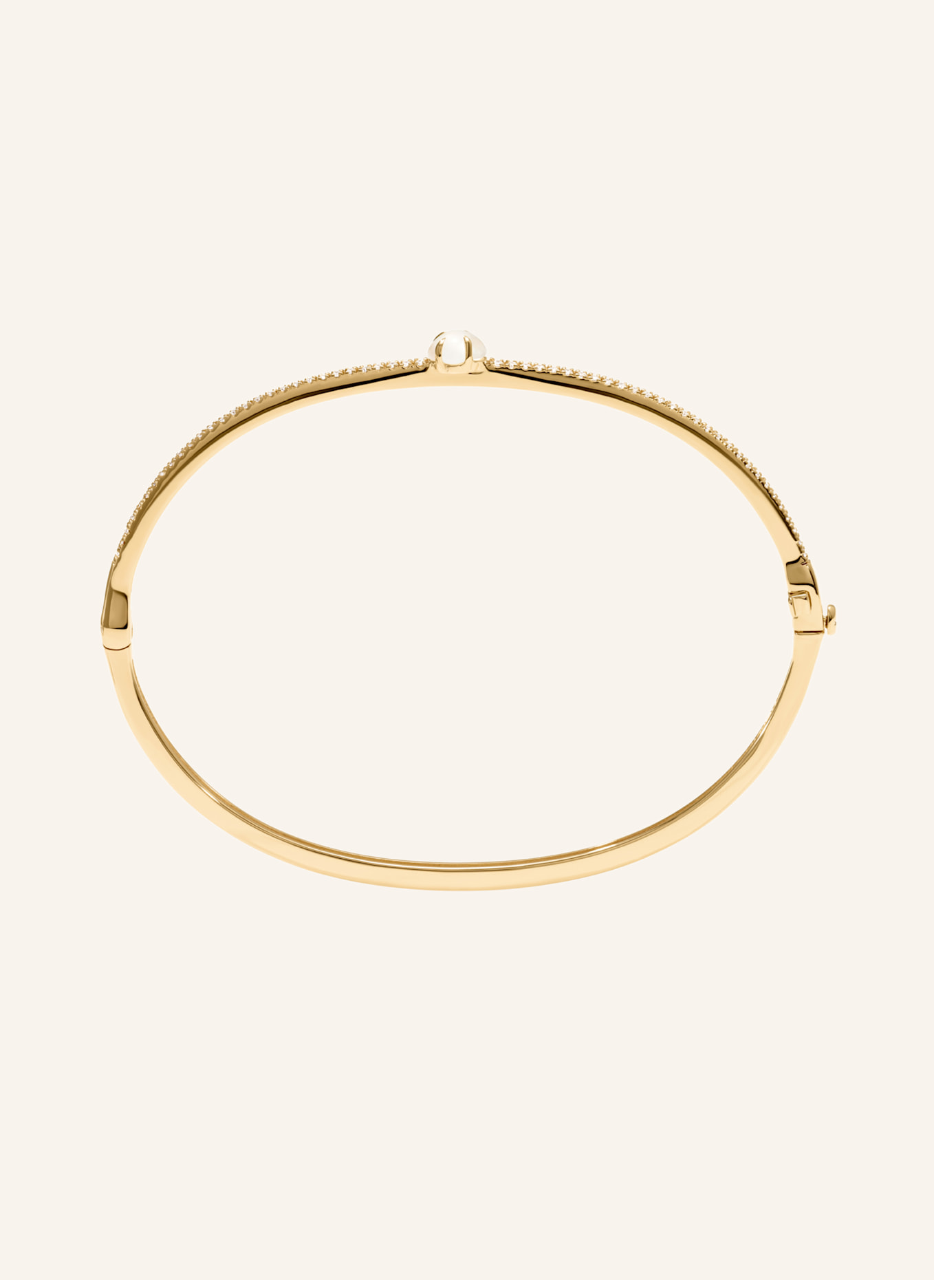 VIERI Armreif WOLKE MILCHQUARZ BRILLANT PAVÉ: GOLD