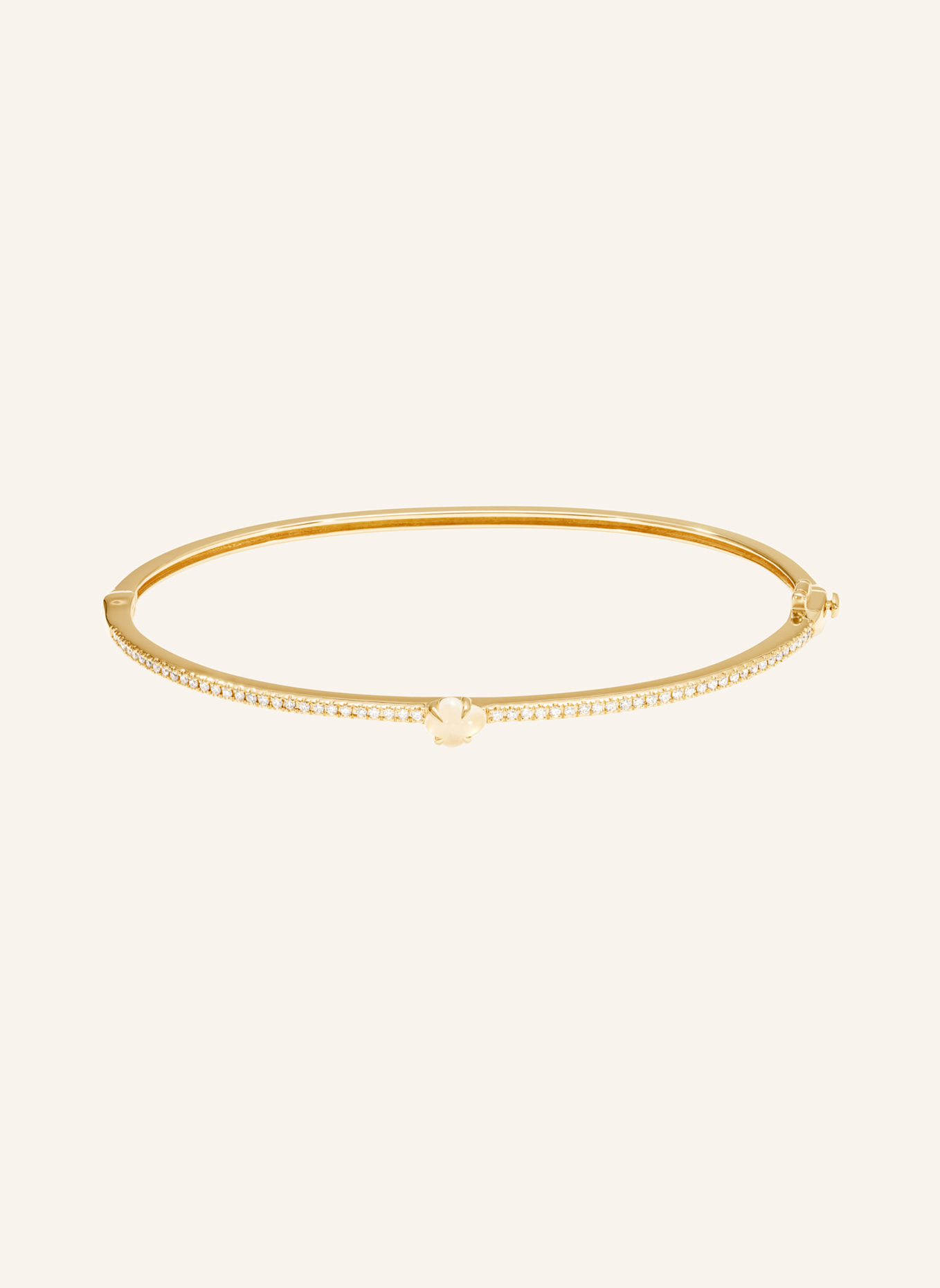 VIERI Armreif WOLKE MILCHQUARZ BRILLANT PAVÉ: GOLD