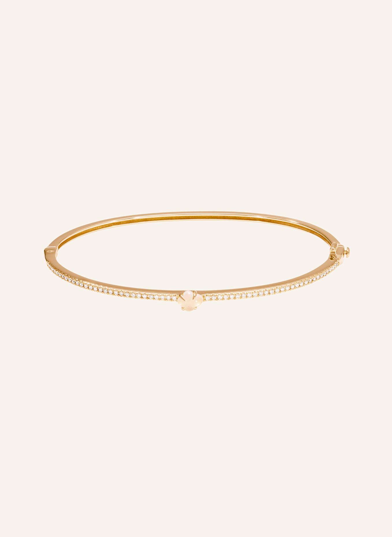 VIERI Armreif WOLKE MILCHQUARZ BRILLANT PAVÉ: ROSÉGOLD