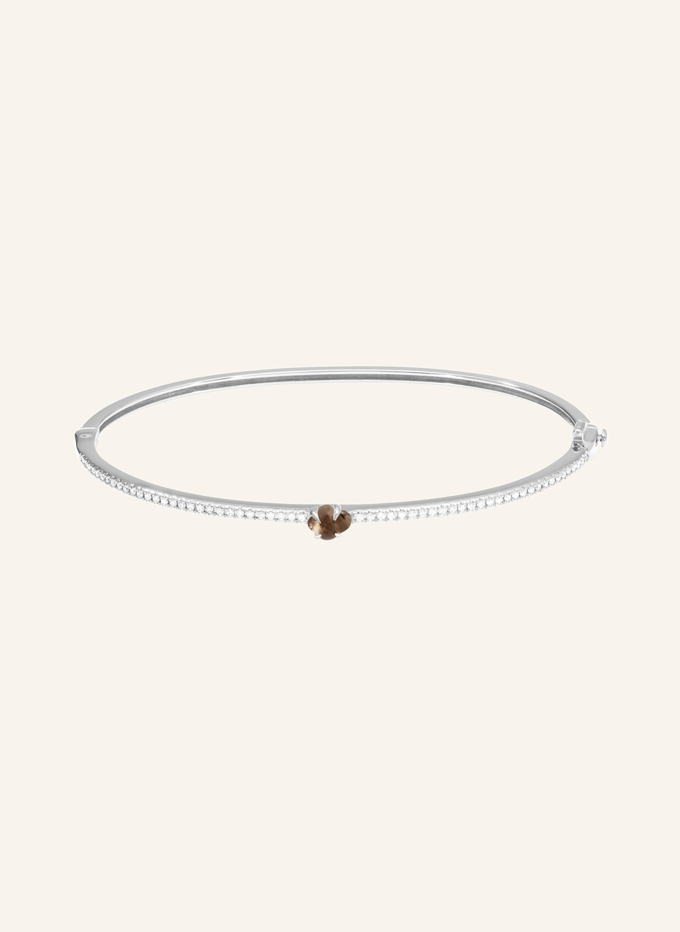 VIERI Armreif WOLKE RAUCHQUARZ BRILLANT PAVÉ: WEISSGOLD