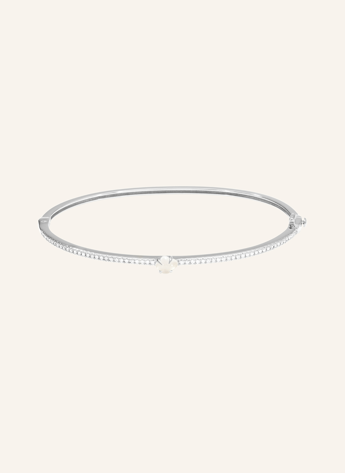 VIERI Armreif WOLKE MILCHQUARZ BRILLANT PAVÉ: WEISSGOLD