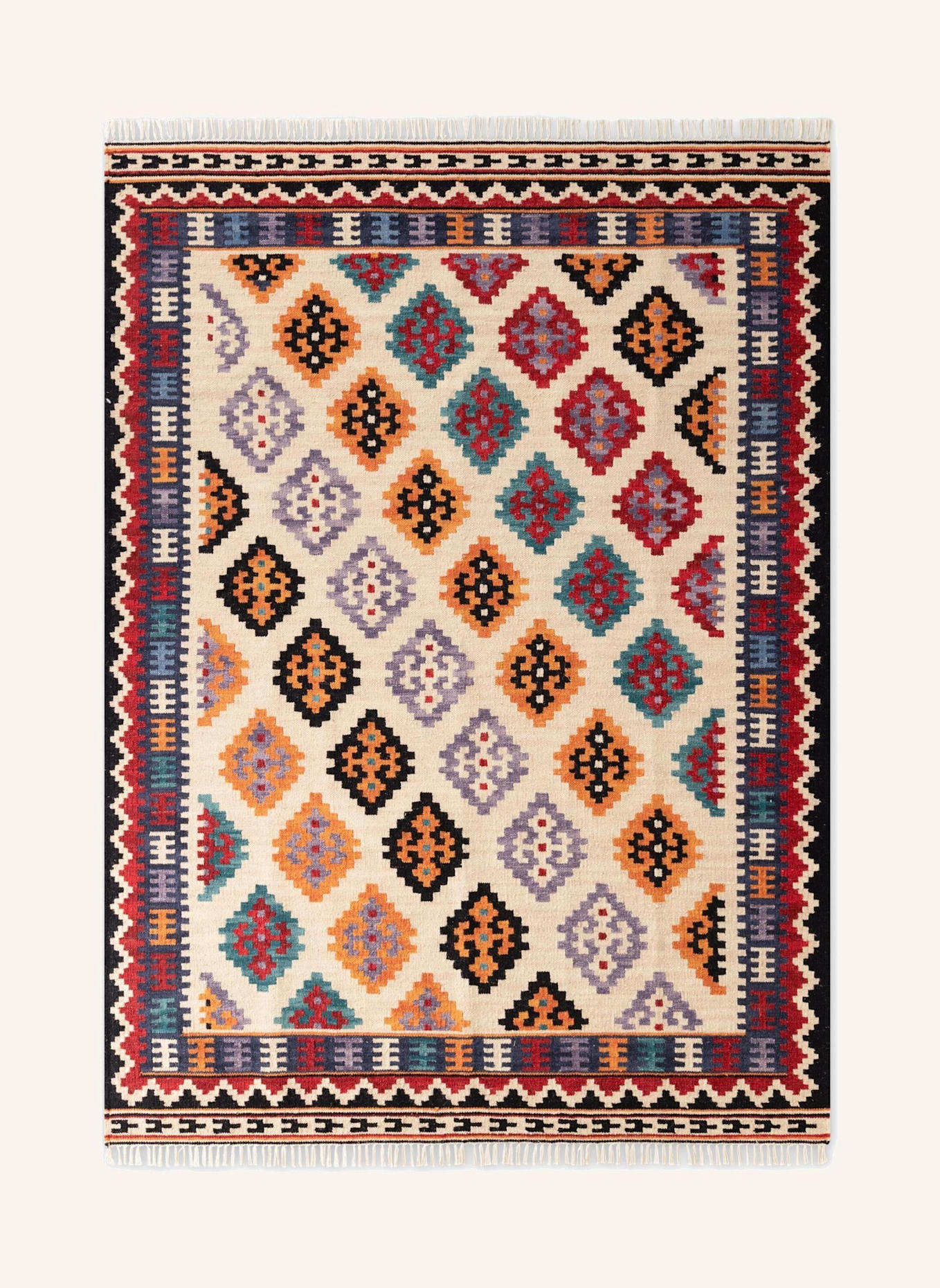 vikosa Teppich KIAN: ROT/ SCHWARZ/ ORANGE