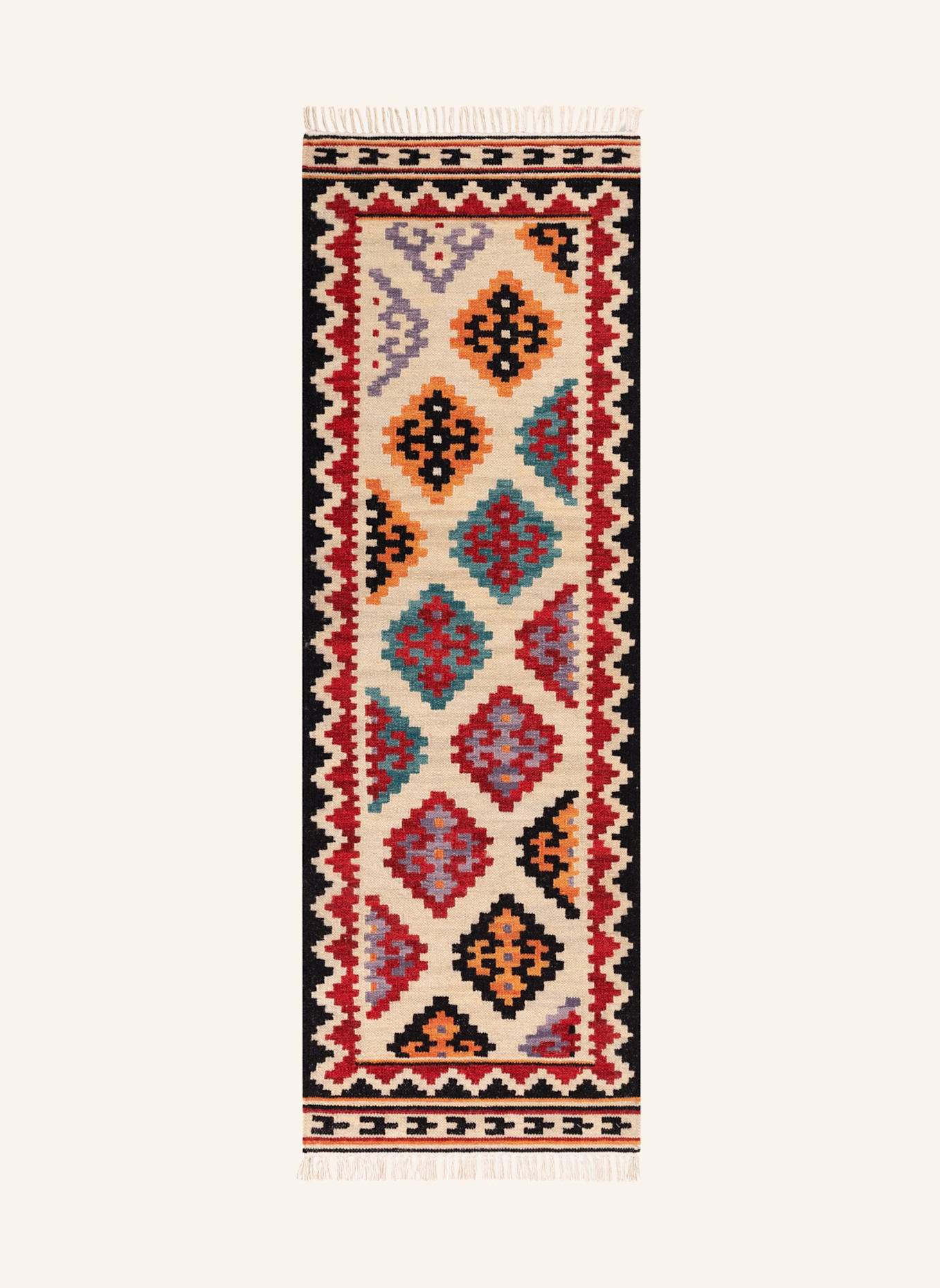 vikosa Teppich KIAN: ROT/ SCHWARZ/ ORANGE