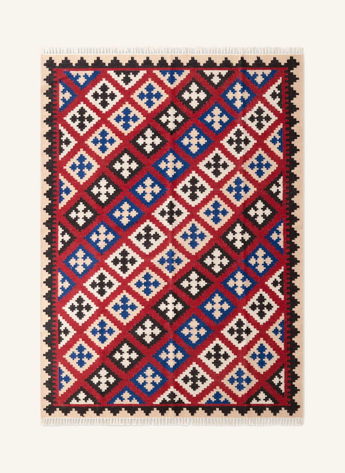 vikosa Teppich RAMI: ROT/ SCHWARZ/ ORANGE