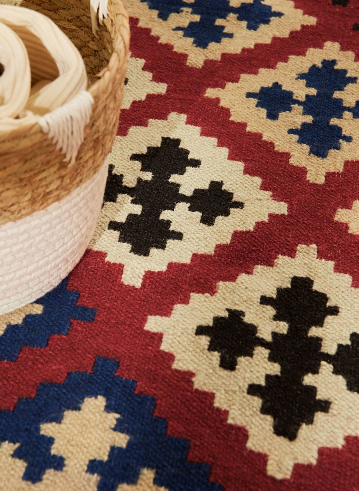 vikosa Teppich RAMI: ROT/ SCHWARZ/ ORANGE