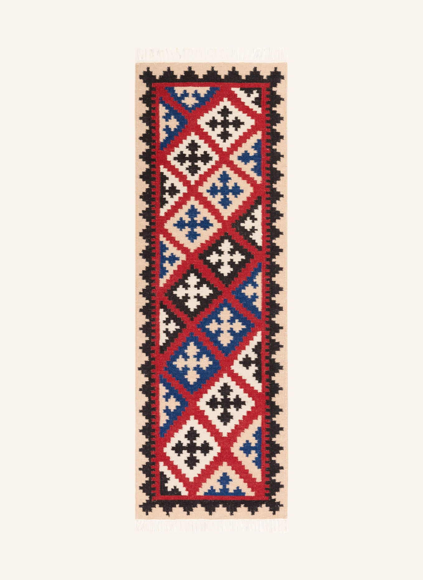 vikosa Teppich RAMI: ROT/ SCHWARZ/ ORANGE