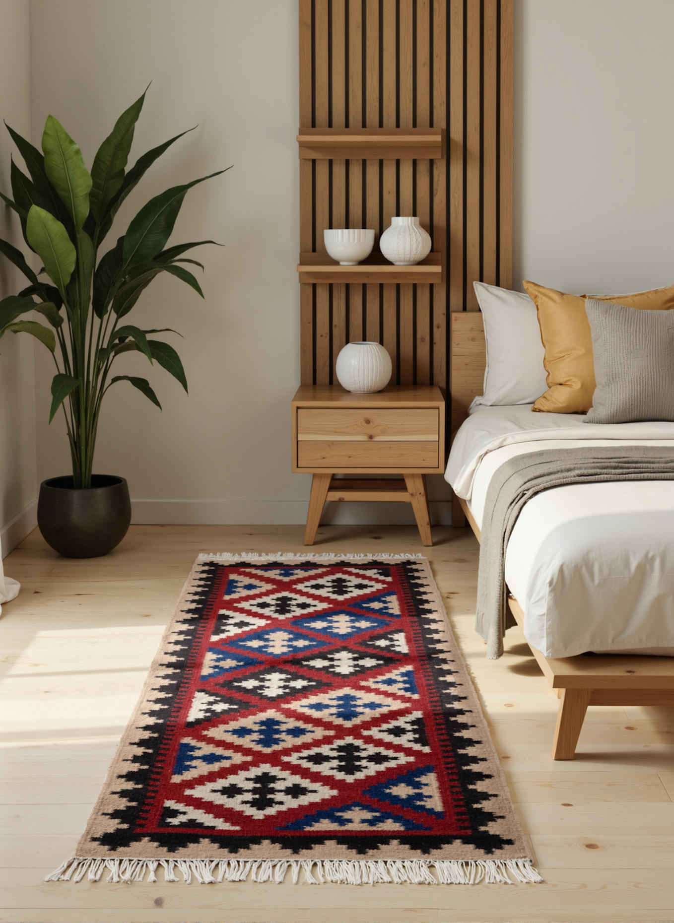 vikosa Teppich RAMI: ROT/ SCHWARZ/ ORANGE