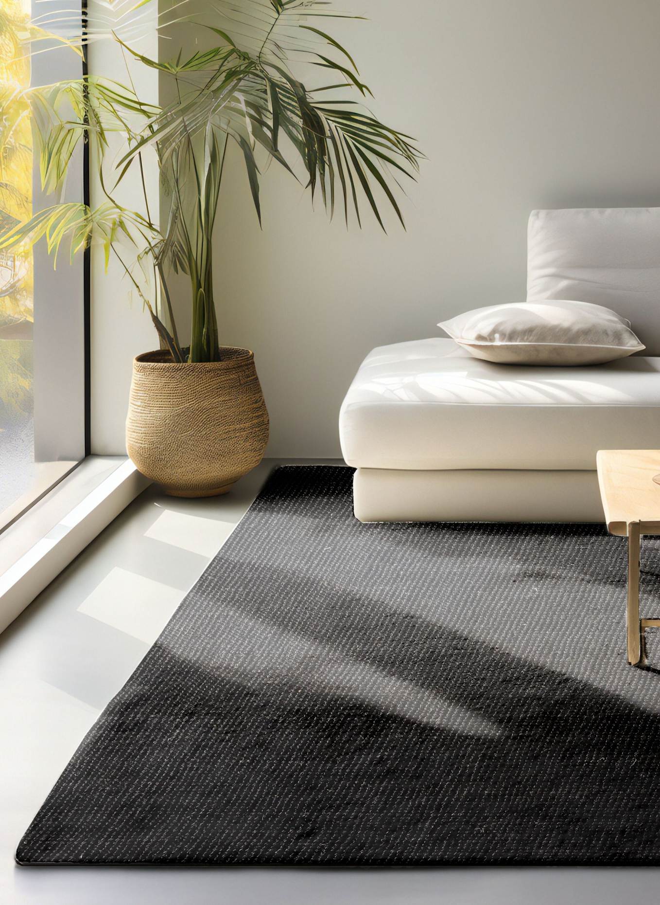 vikosa Teppich JAIPUR: SCHWARZ