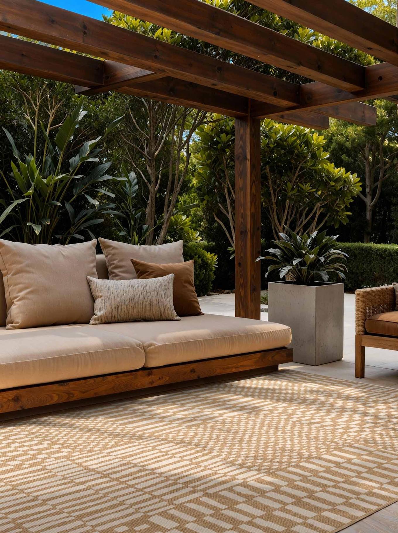 TED BAKER Teppich HARINGEY: BEIGE/ WEISS