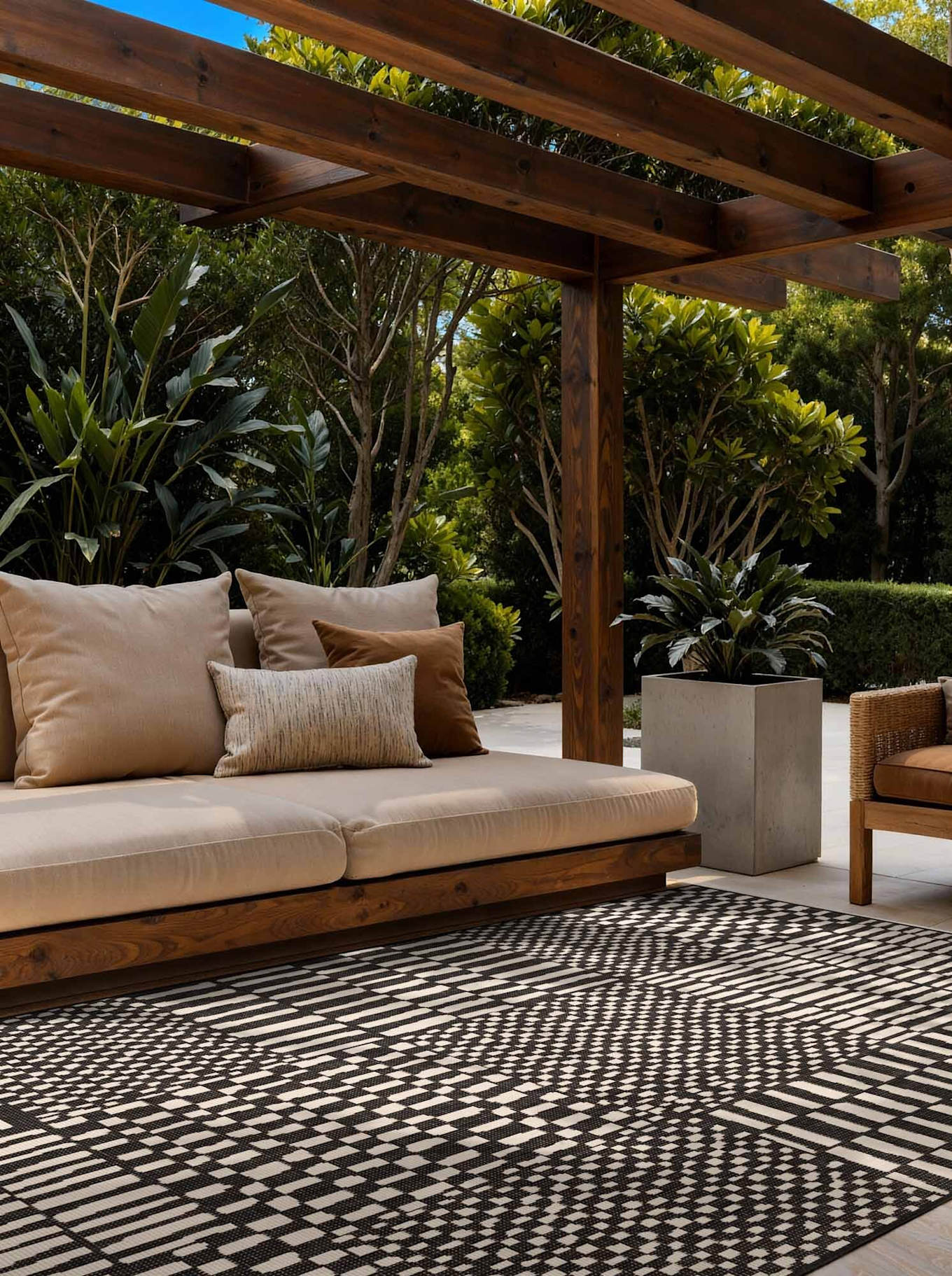 TED BAKER Teppich HARINGEY: SCHWARZ/ WEISS