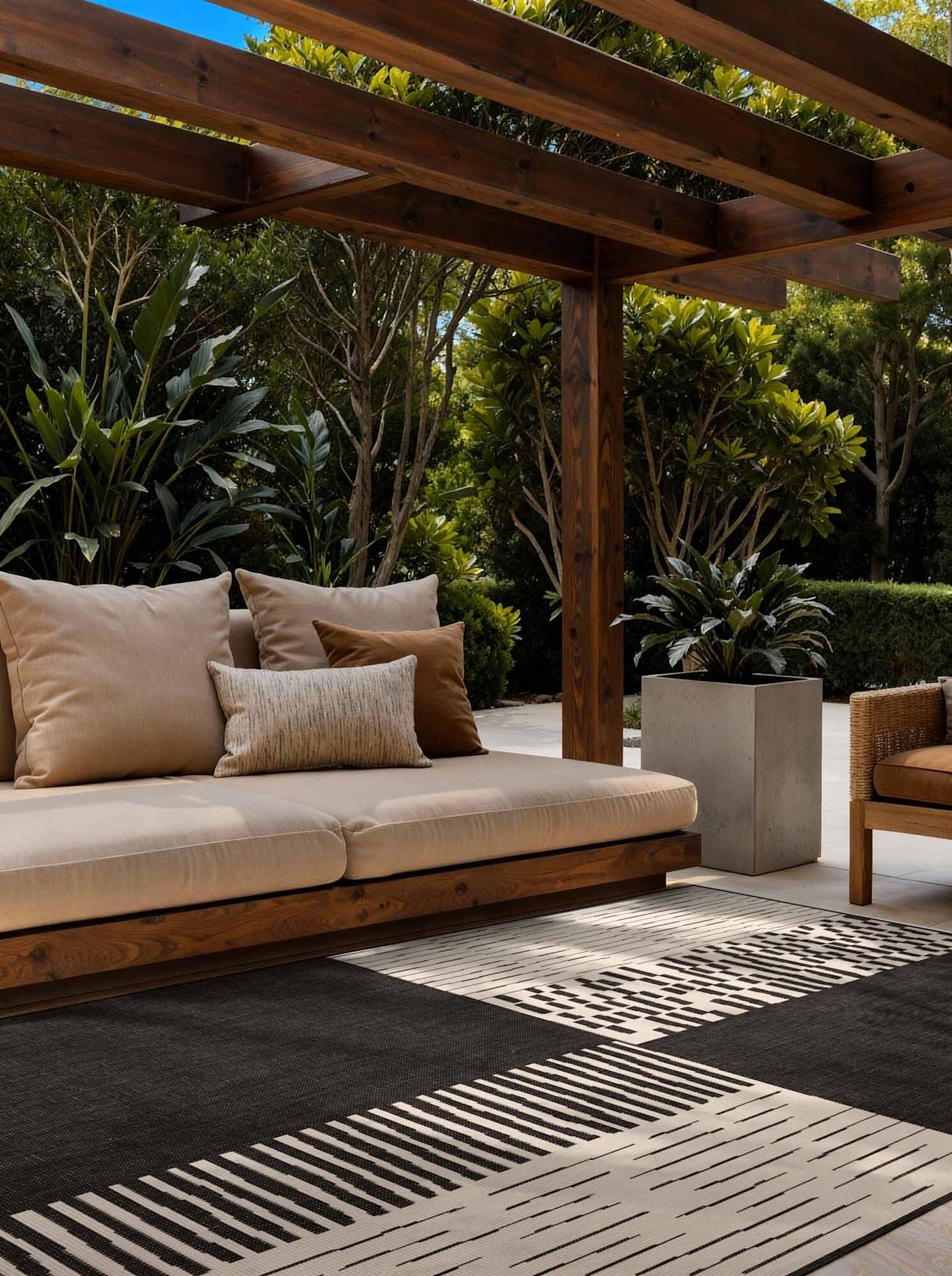 TED BAKER Teppich HARINGEY: SCHWARZ/ WEISS