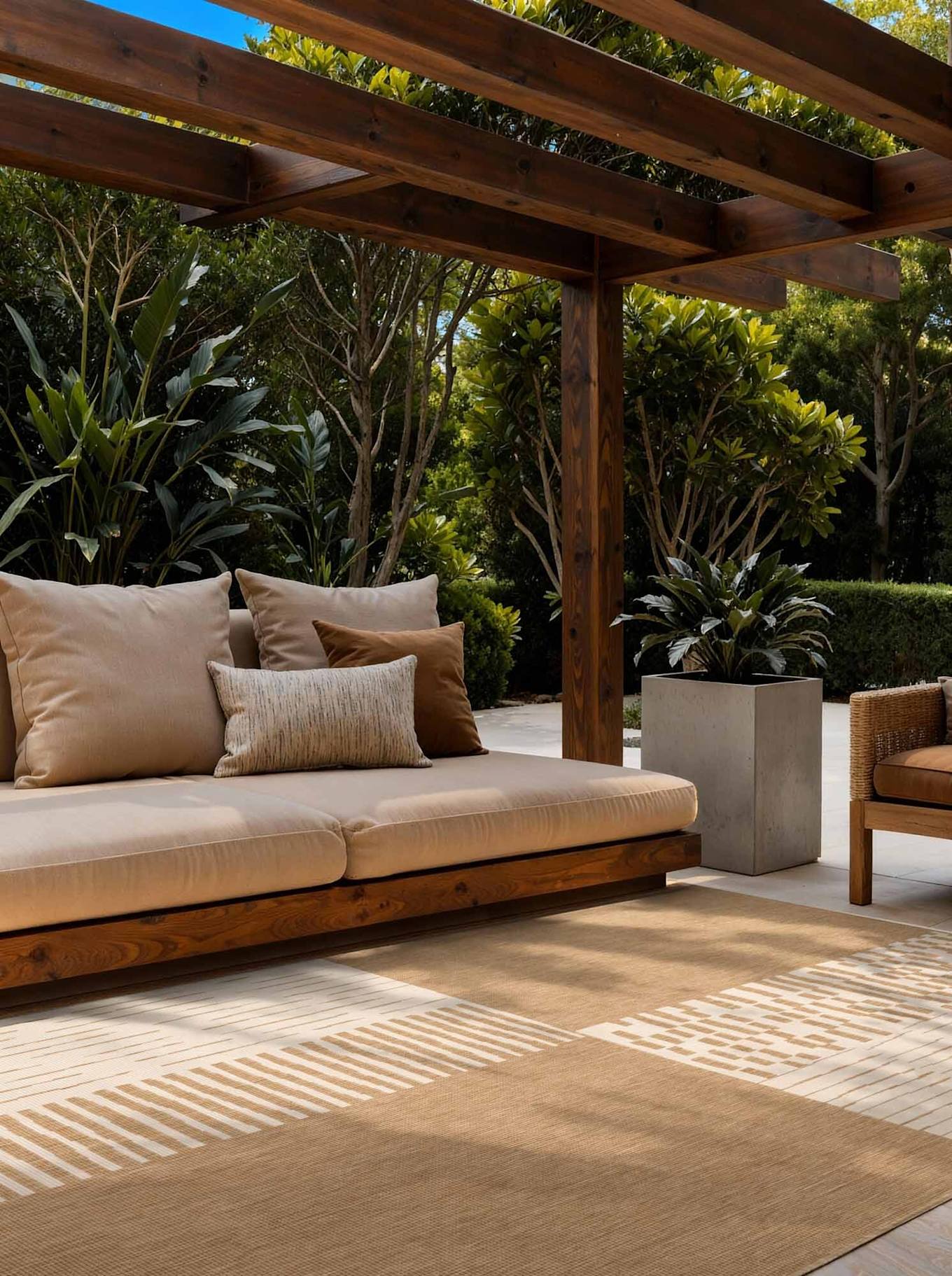 TED BAKER Teppich HARINGEY: BEIGE/ WEISS