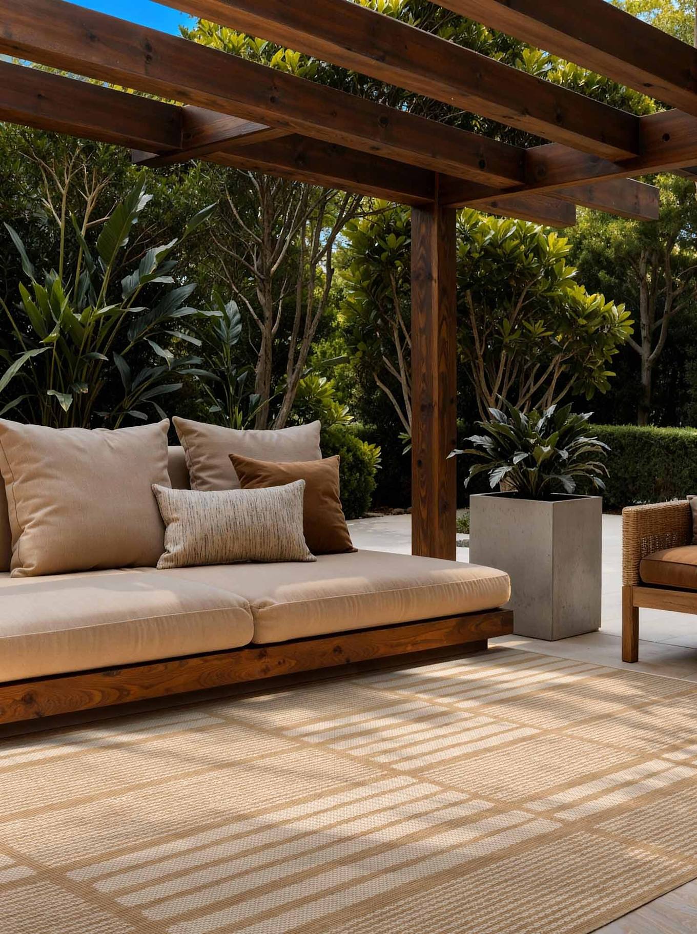 TED BAKER Teppich HARINGEY: BEIGE/ WEISS