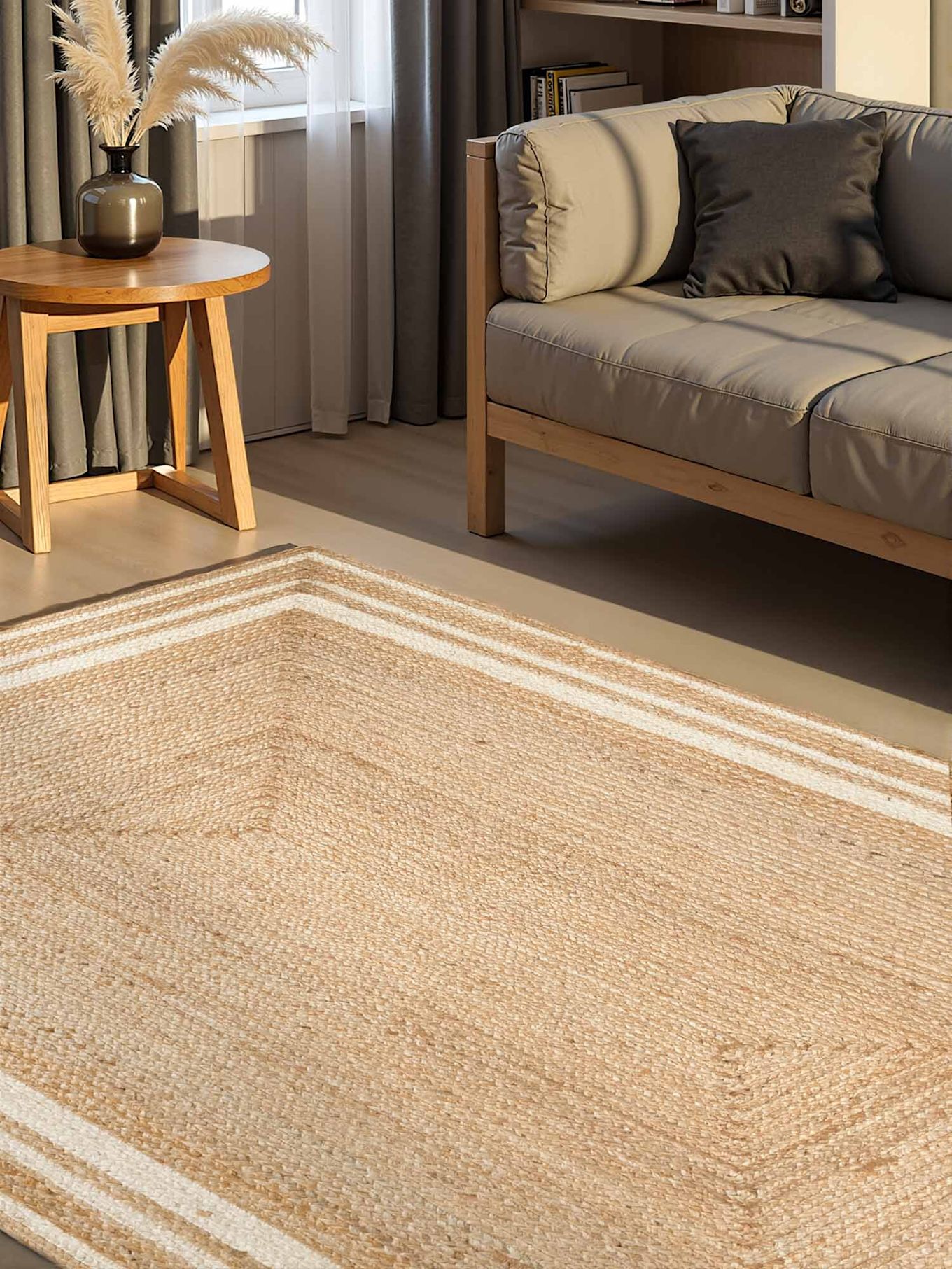vikosa Teppich JUTTA: BEIGE / WEISS