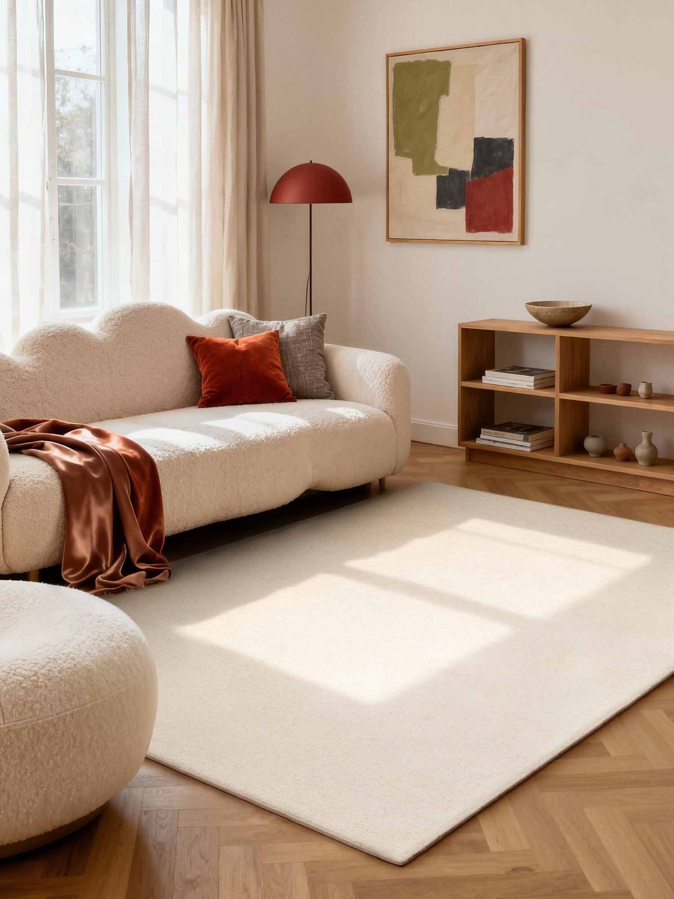 ELLE Decoration Teppich PURISTIC: WEISS