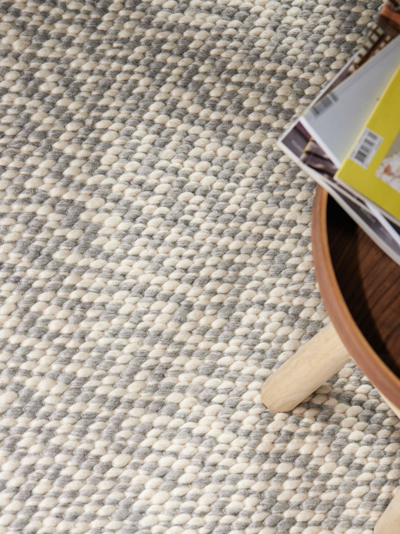 ELLE Decoration Teppich LYON: CREME / GRAU