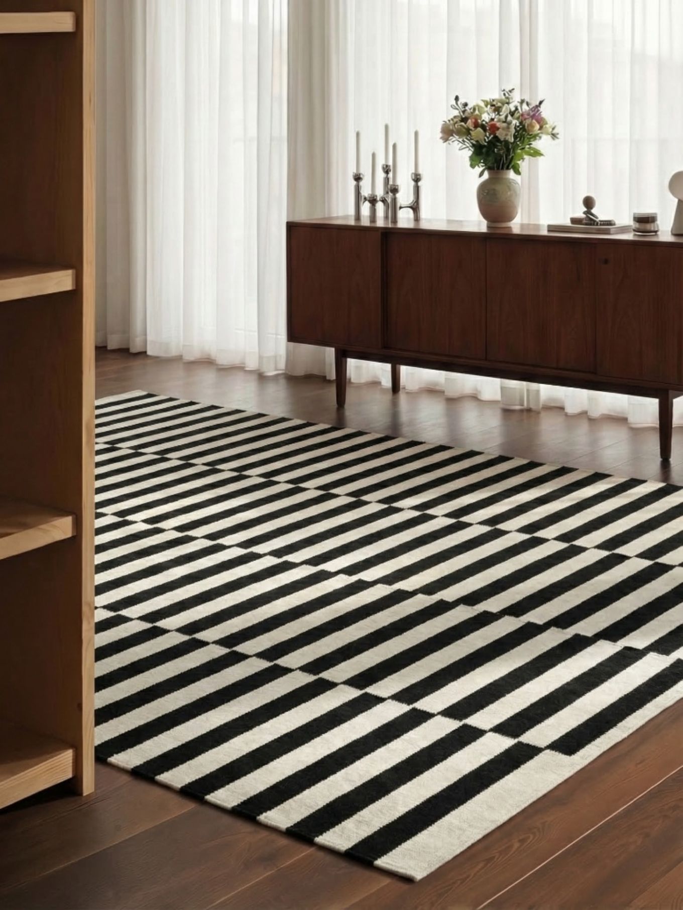 vikosa Teppich DONNA: SCHWARZ/ WEISS