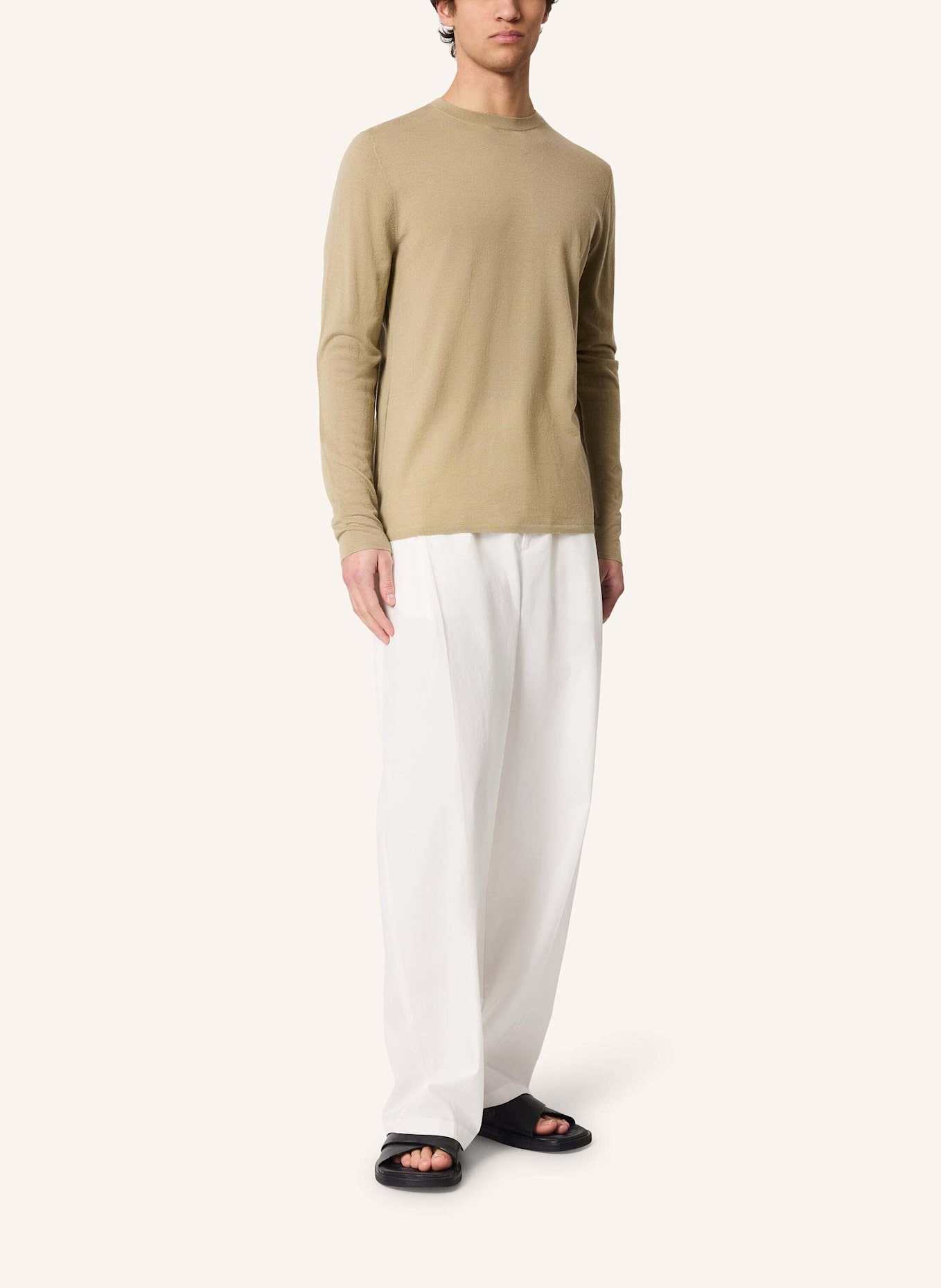 KIEFERMANN Pullover MARLEYS aus Merino: KHAKI