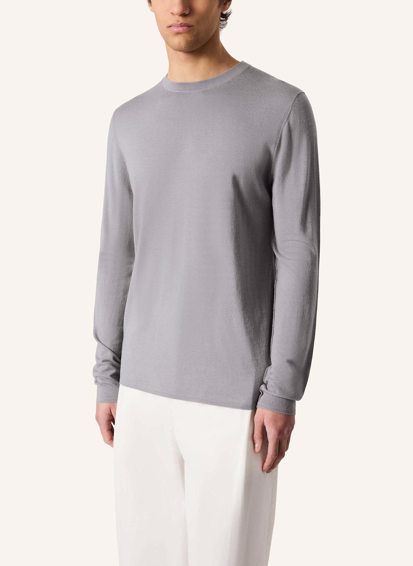 KIEFERMANN Pullover MARLEYS aus Merino: GRAU